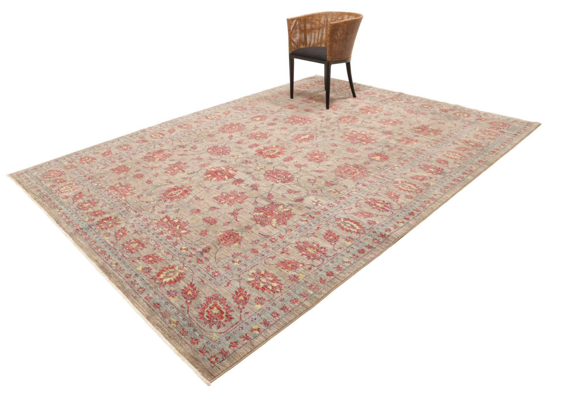 Ziegler Teppich 250x346 cm Orientteppich braun Handgeknüpft Wolle – Bild 3