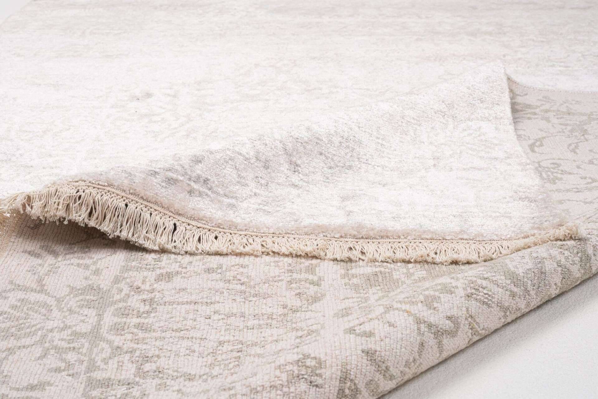 Design Teppich Queensland 170x240cm Handgeknüpft Viskose grau – Bild 6