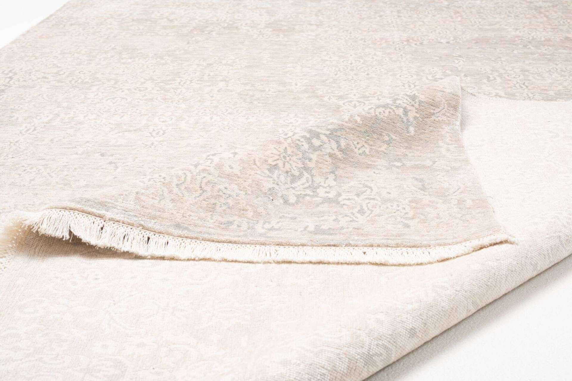 Design Teppich Queensland 170x240cm Handgeknüpft Viskose beige – Bild 6