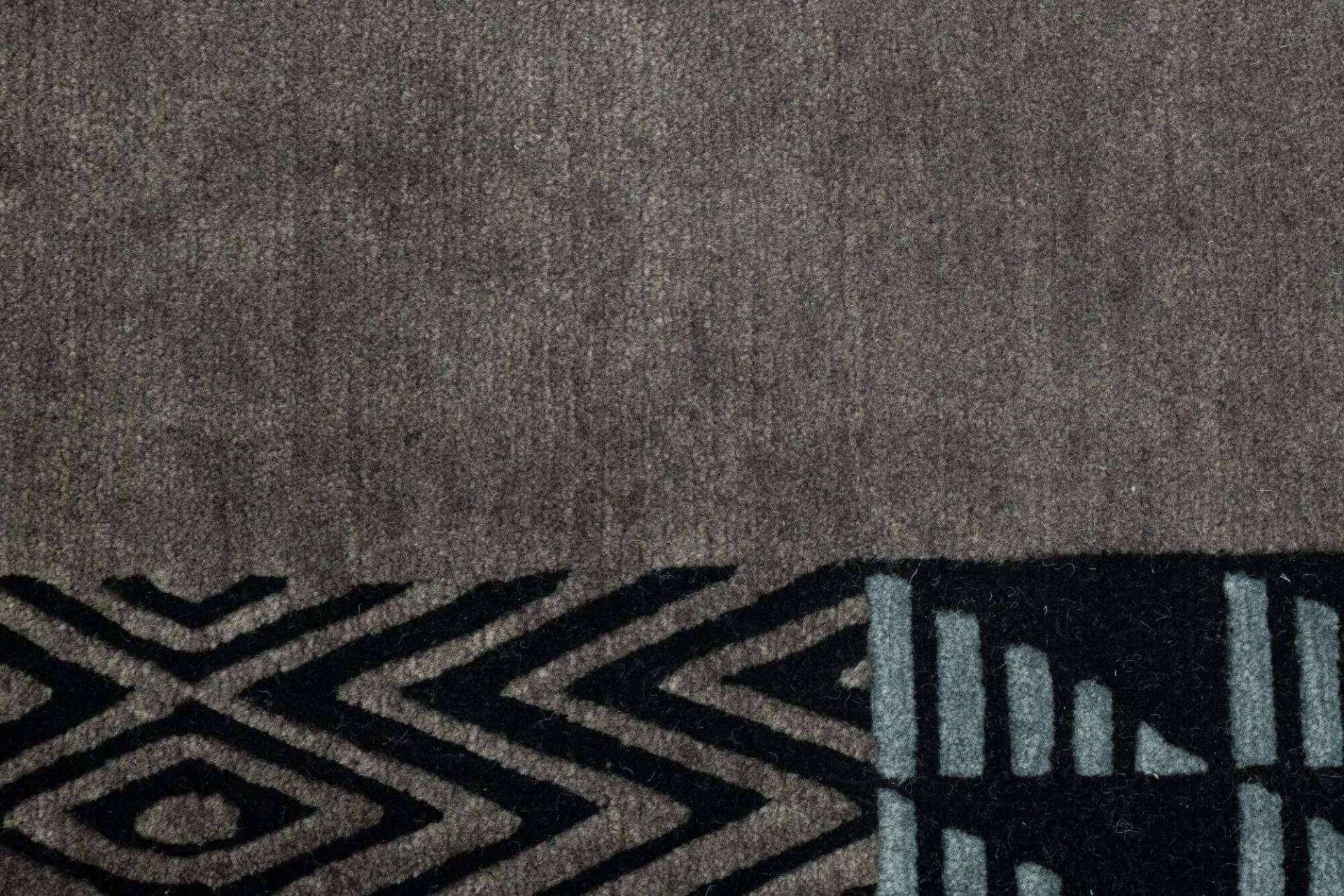 Nepal Teppich Baktapur Elegance Design Handgeknüpft 160x230 cm grau – Bild 5
