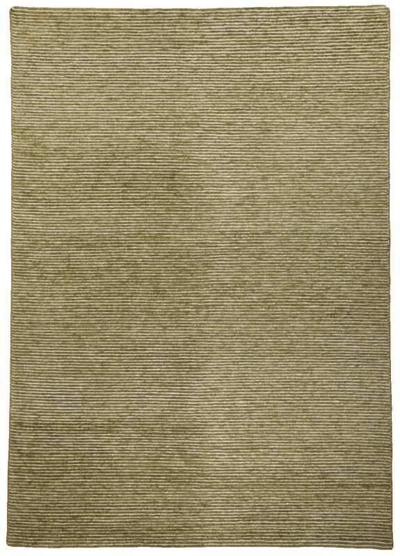 Handgeknüpfter Nepal Teppich Talonga Rib grün 160x230cm