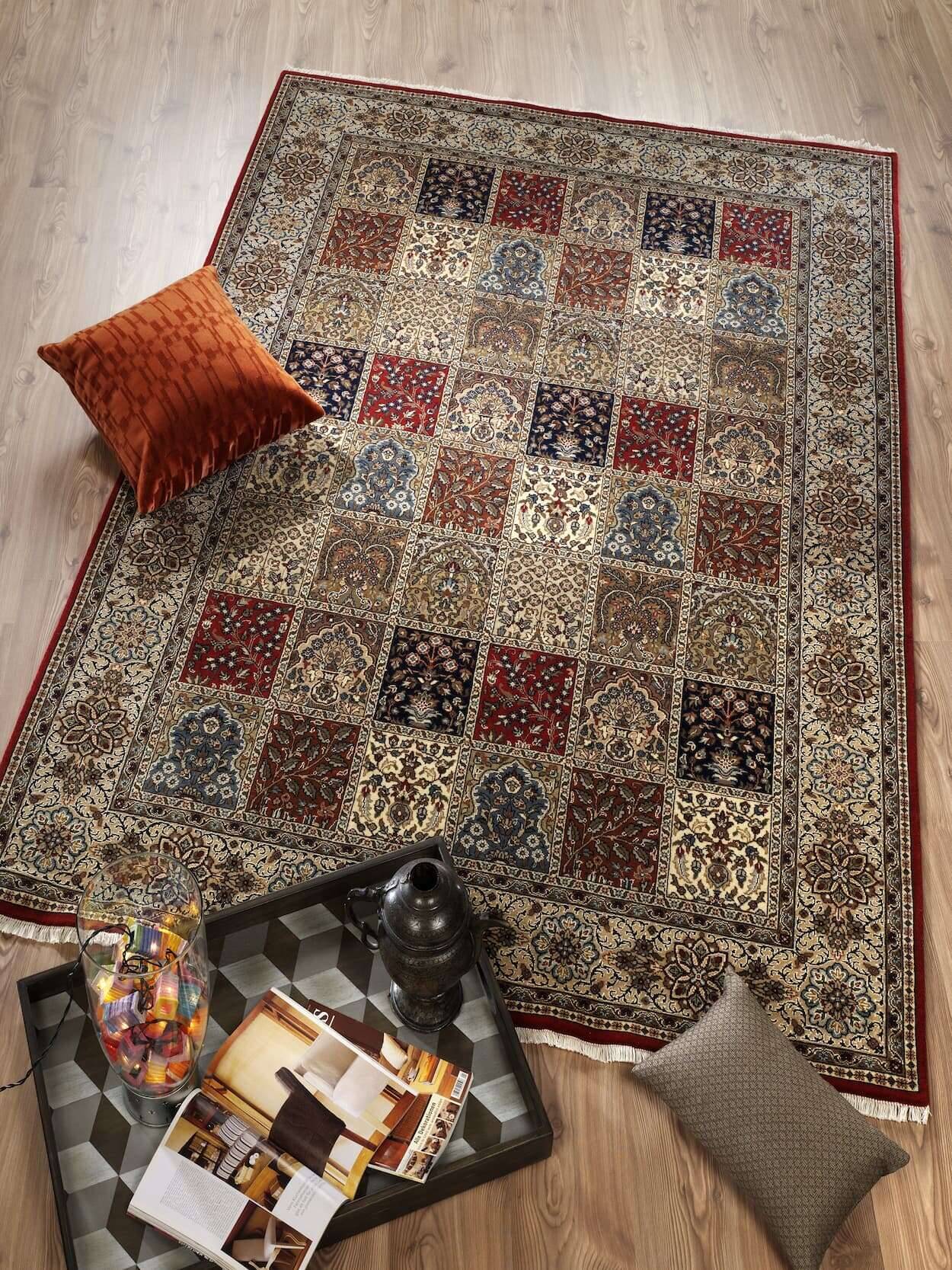 OCI Amravati Teppich Orient Handgeknüpft rot – Bild 5