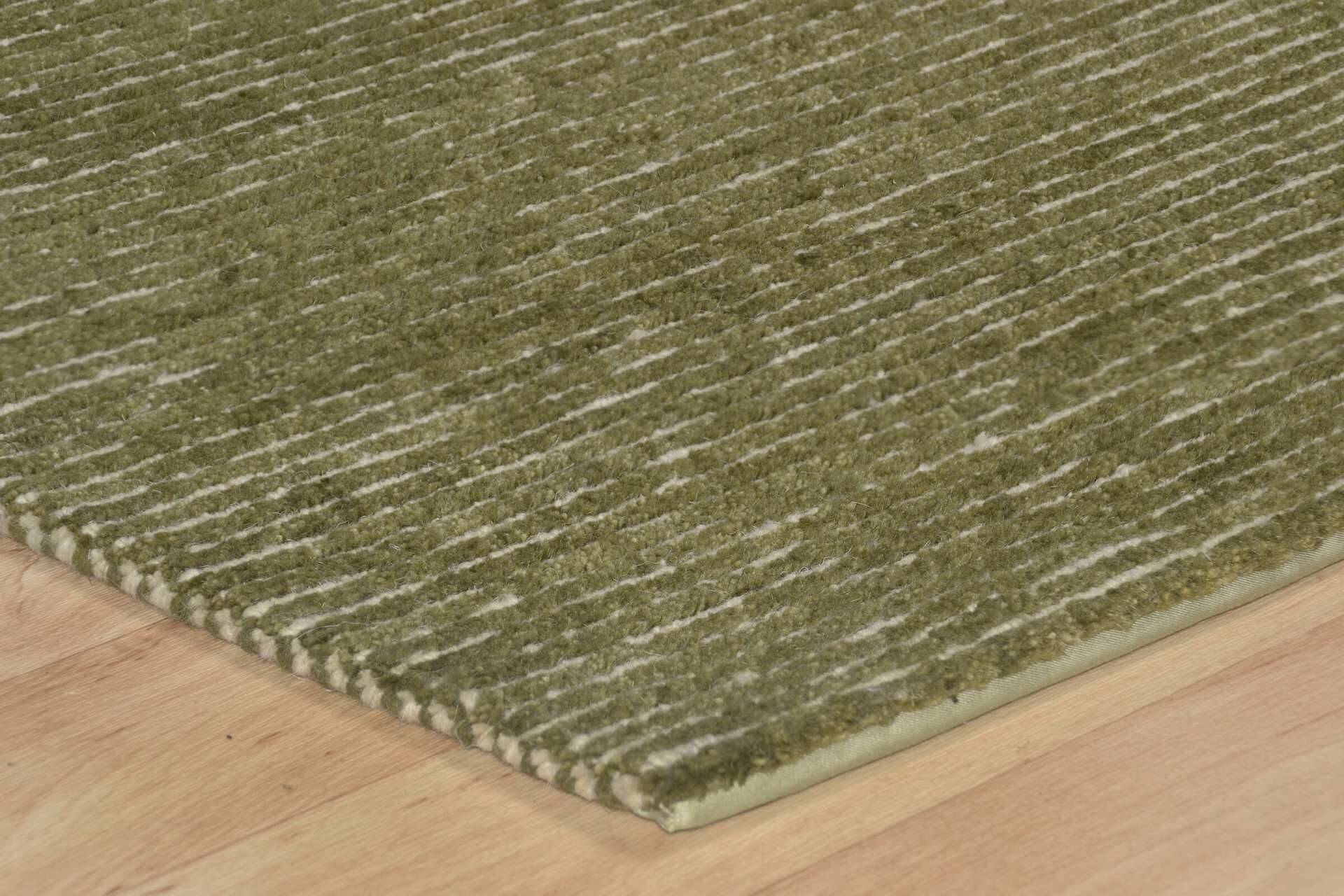 Handgeknüpfter Nepal Teppich Talonga Rib grün 160x230cm – Bild 3