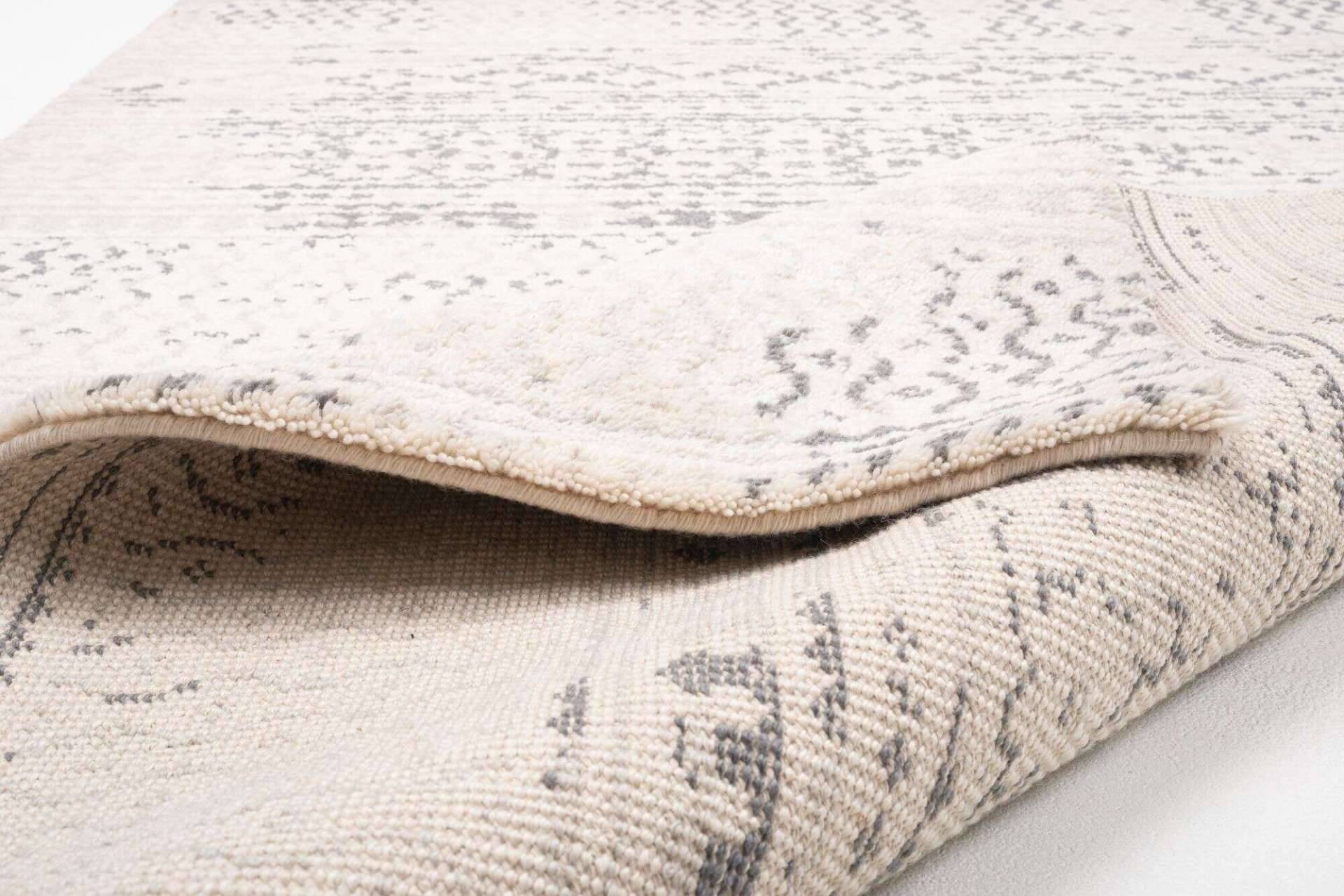 Vintage Design Teppich Soho Handgeknüpft Schurwolle beige 160x230cm – Bild 7