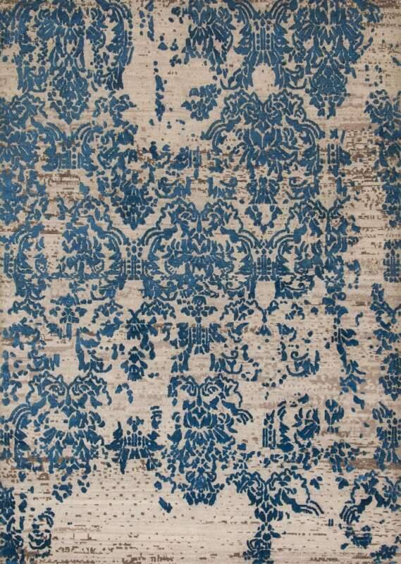 Nepal Teppich Jabu Silk 60 Wolle und Seide Teppich 143x200 cm