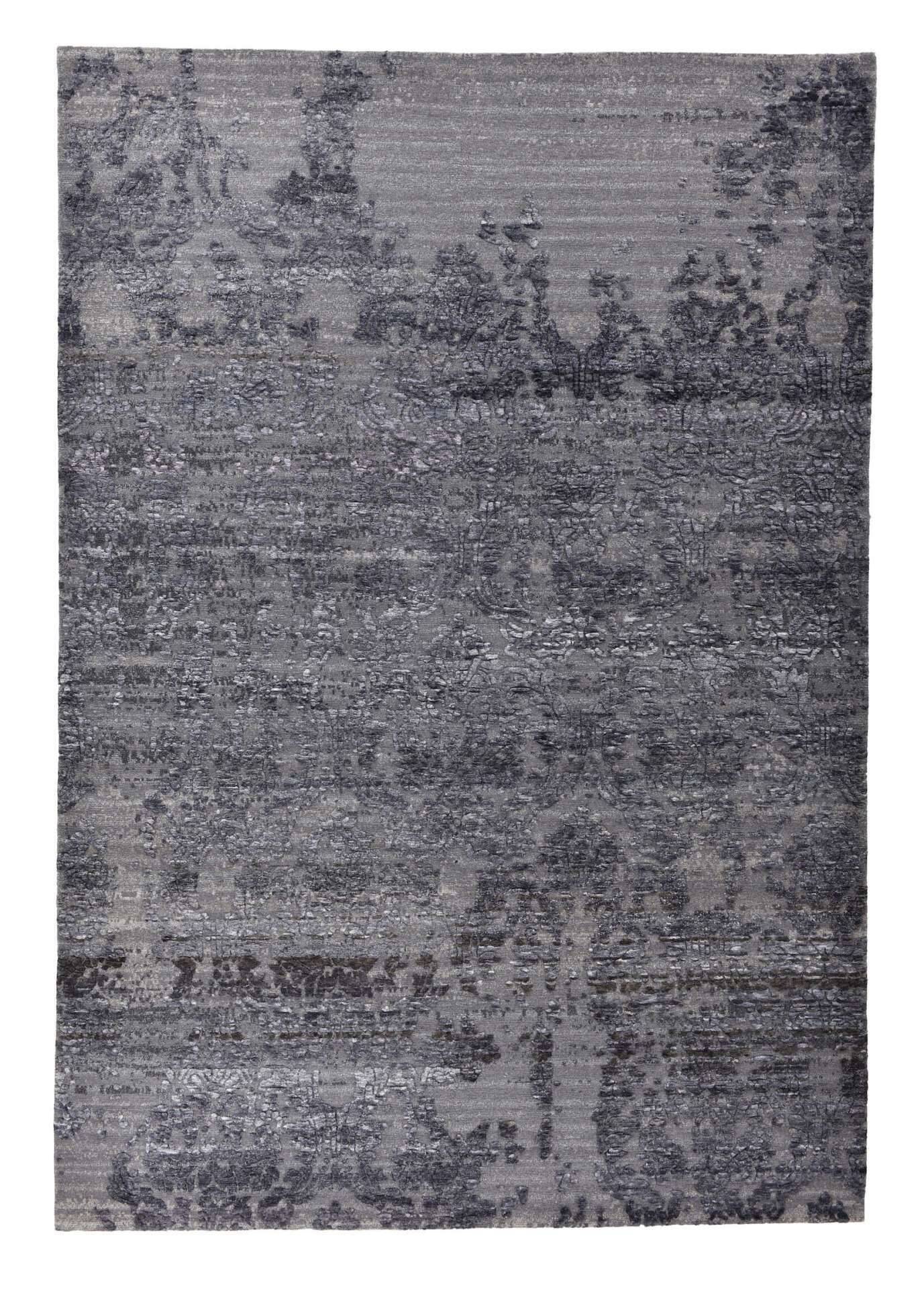 Nepal Teppich Jabu Silk 60 grau im Wunschmaß – Bild 1