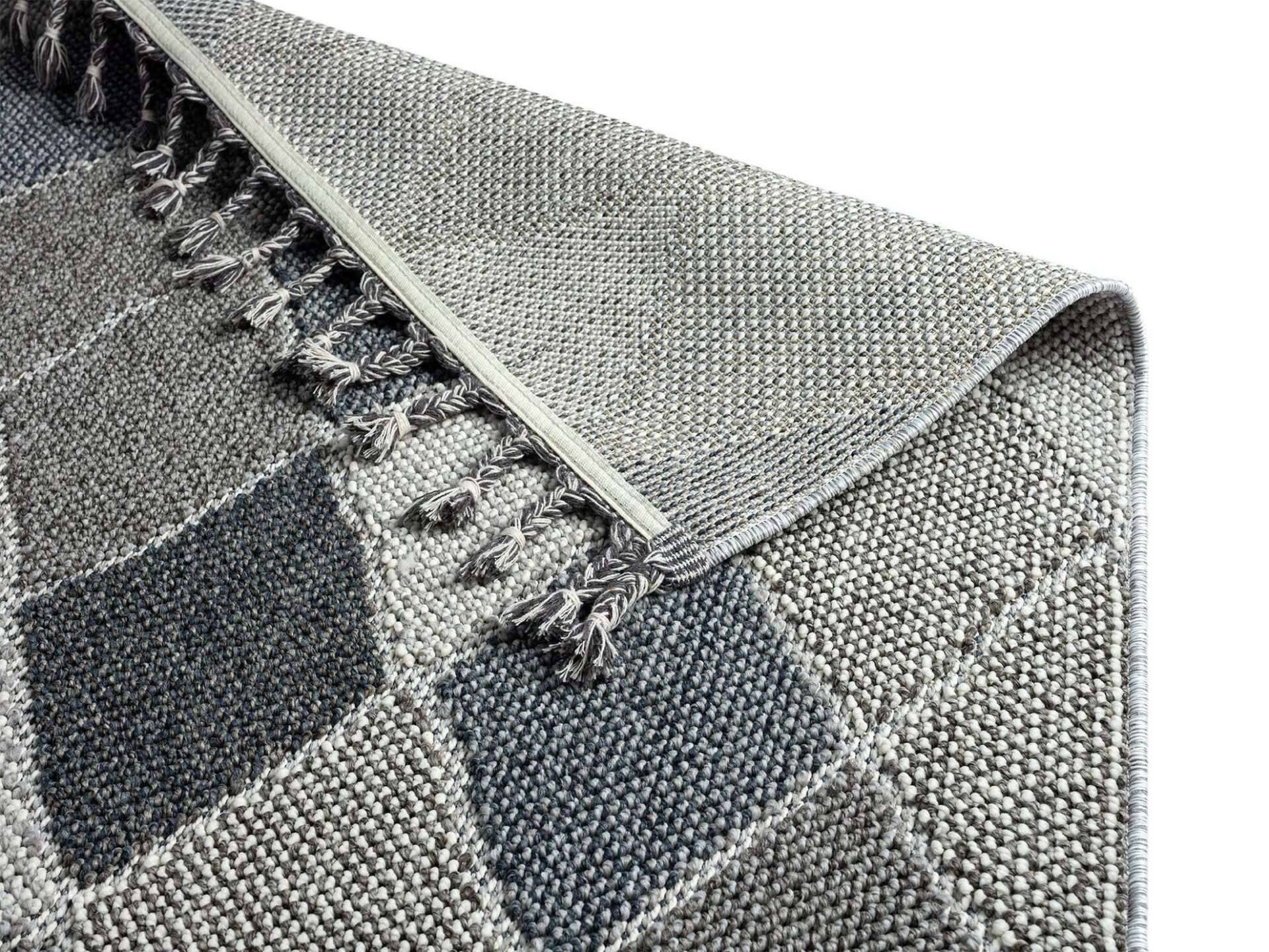 Trevi 6831-223-020 In und Outdoor Teppich Modern Rauten Grau – Bild 4