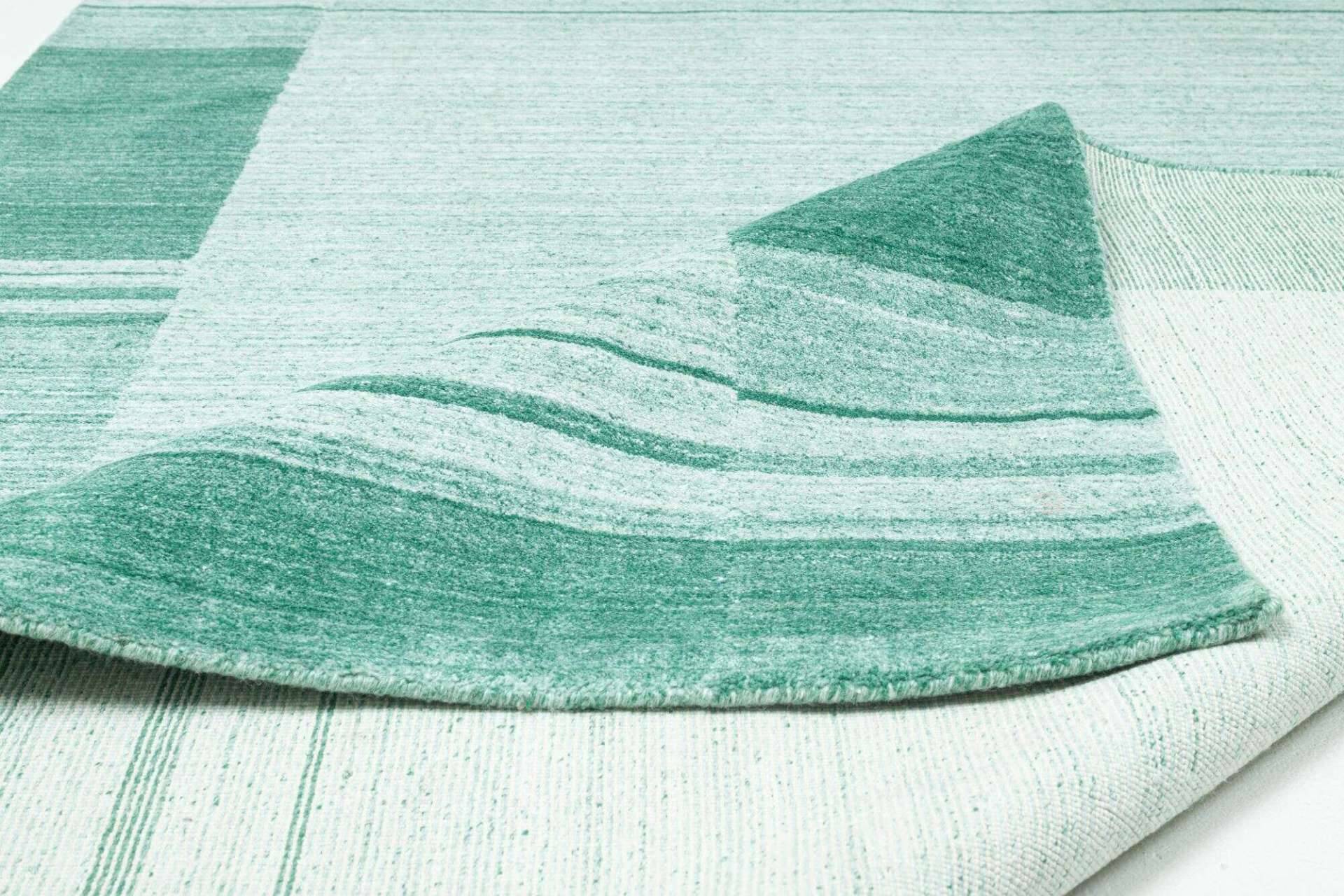 Teppich Modern Nevada Viscose Handgewebt 160x230cm türkis grün – Bild 2