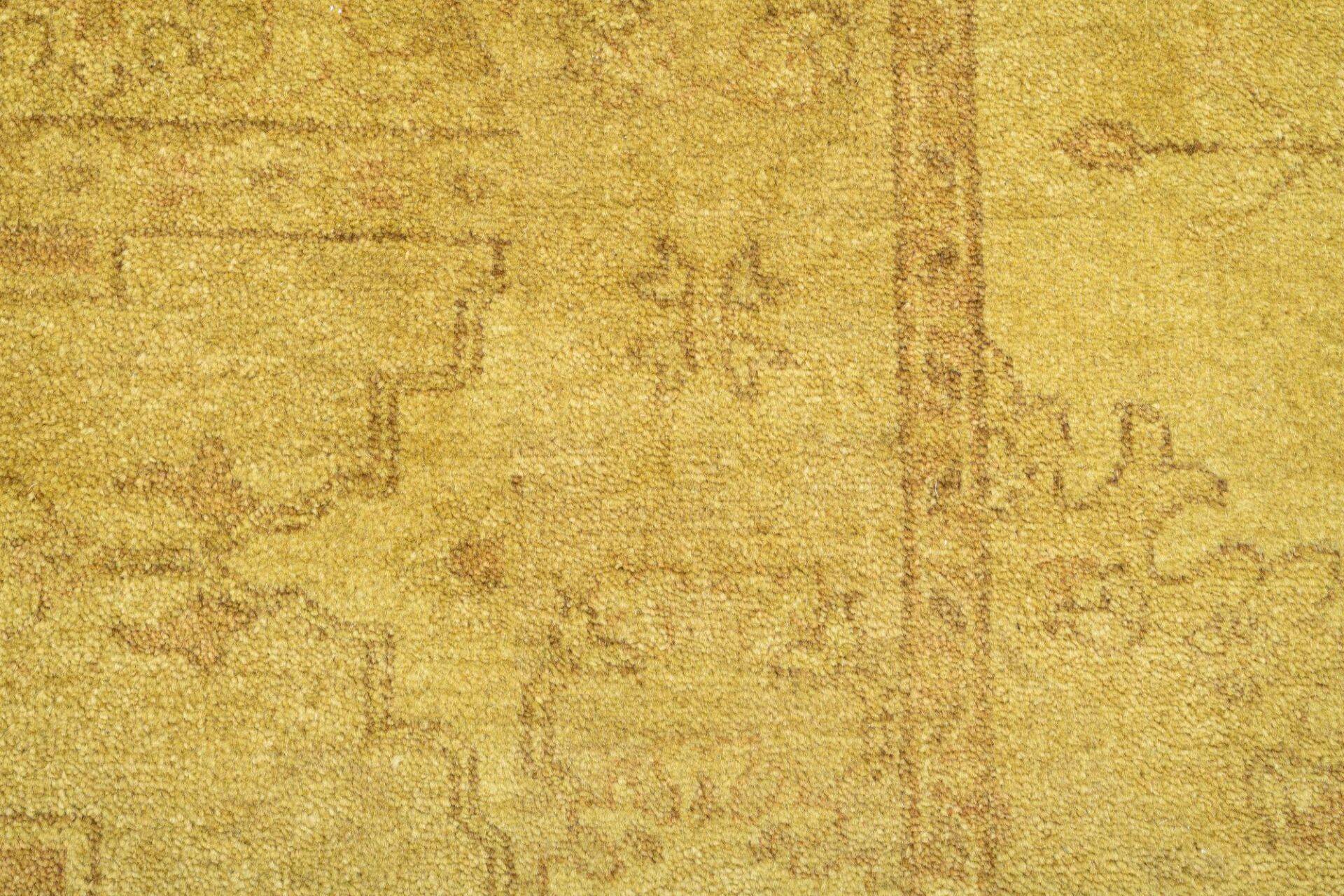 Patchwork Teppich PATCH Handgeknüpft beige-gold 140x200cm  – Bild 3