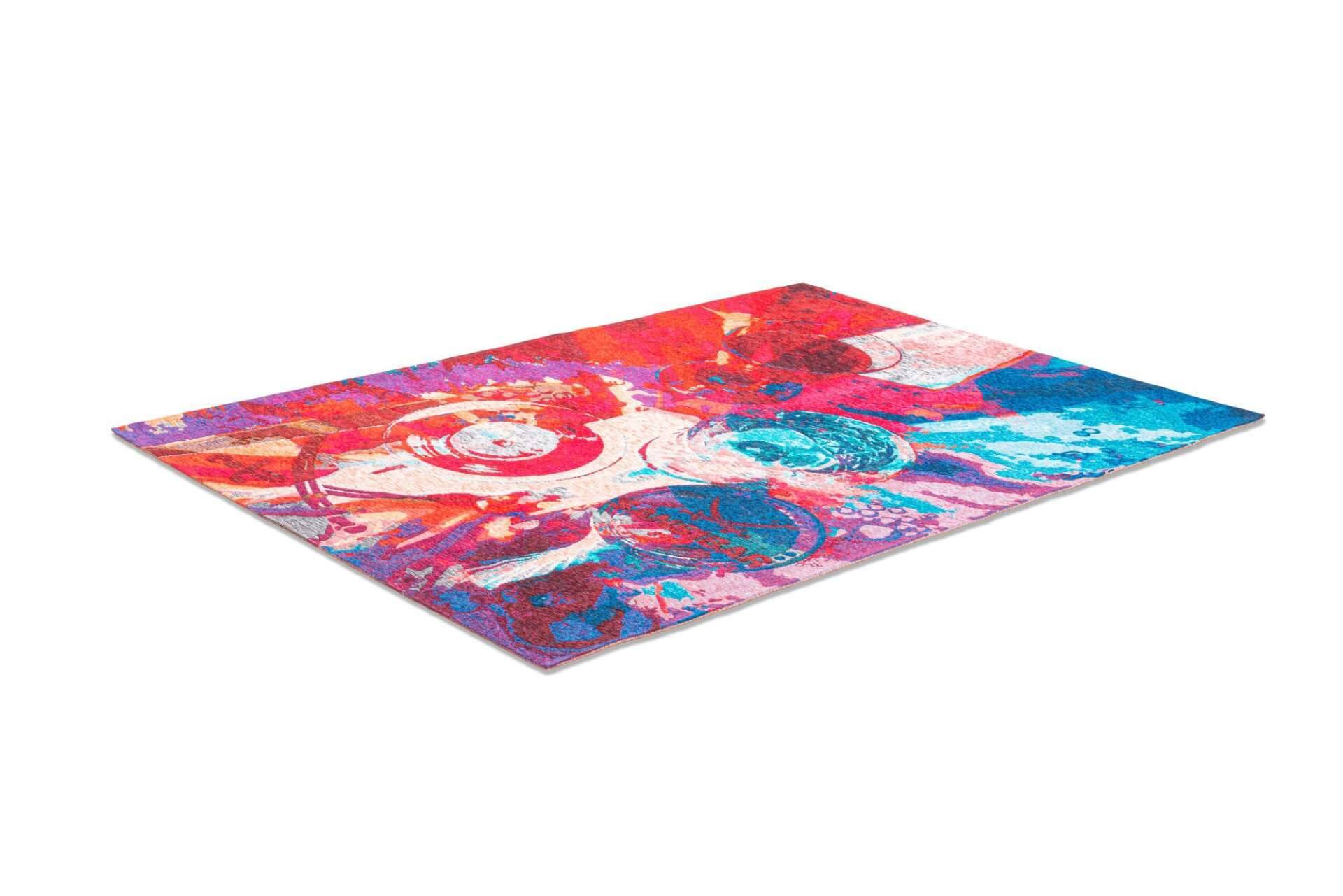 Sansibar Flachgewebe Design Teppich Keitum Rund – Bild 3
