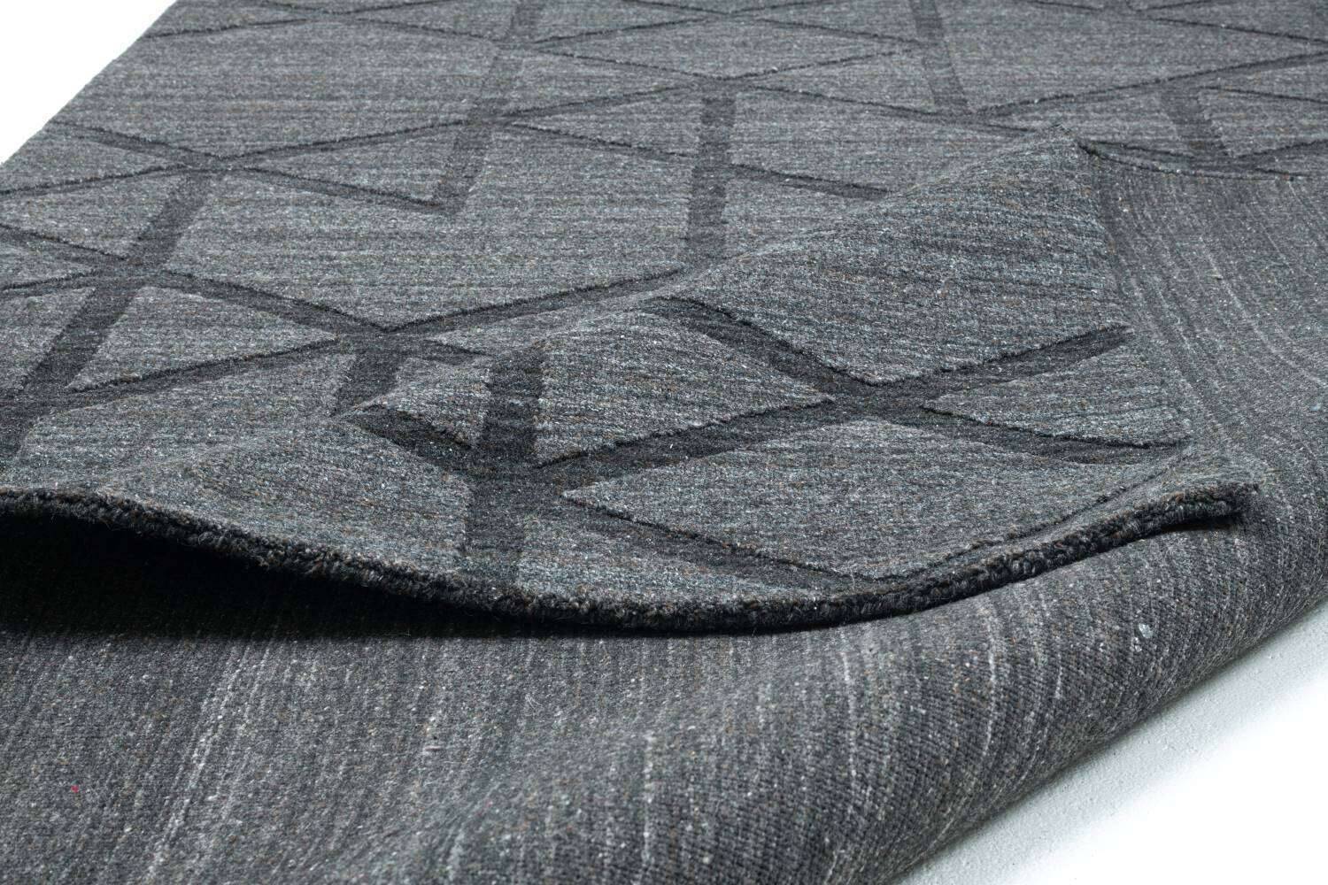 Vico Design Teppich Viskose Schurwolle grey 160x230cm – Bild 3