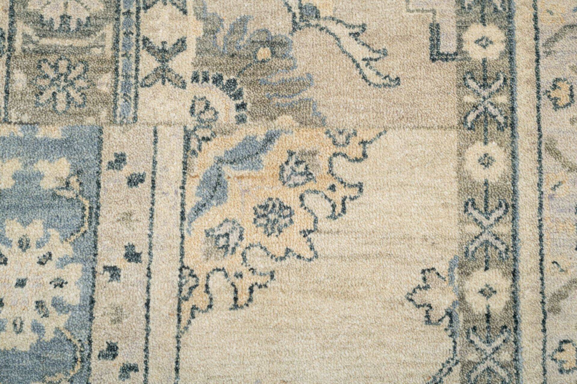 Patchwork Teppich PATCH Handgeknüpft grau 250x300cm    – Bild 3
