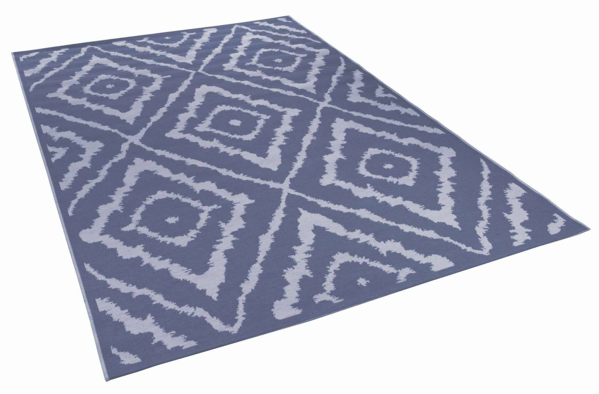 Garden Pattern 700 blau In- und Outdoor Teppich Rauten – Bild 2