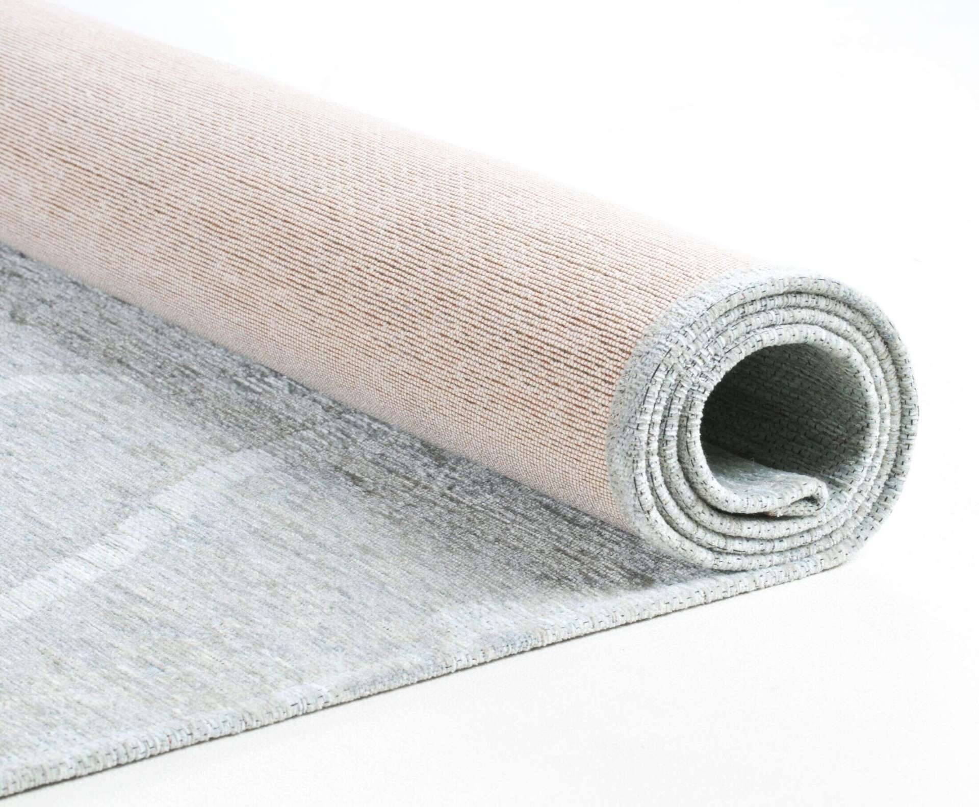 Teppich Fine Lines grün Flachgewebe Flurteppich – Bild 2