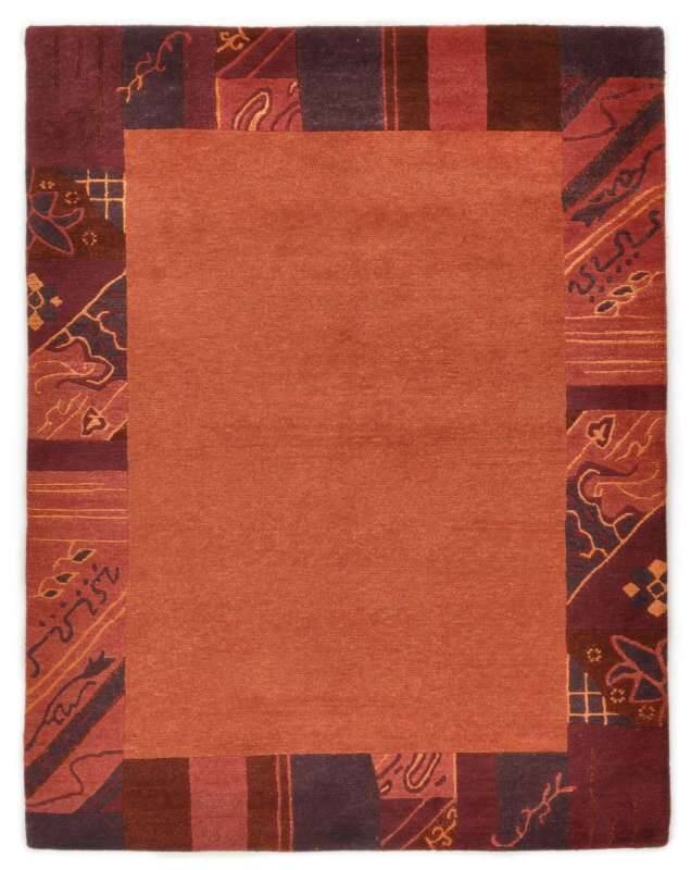 Handgeknüpfter Nepalteppich rot Talonga-Silk im Wunschmaß