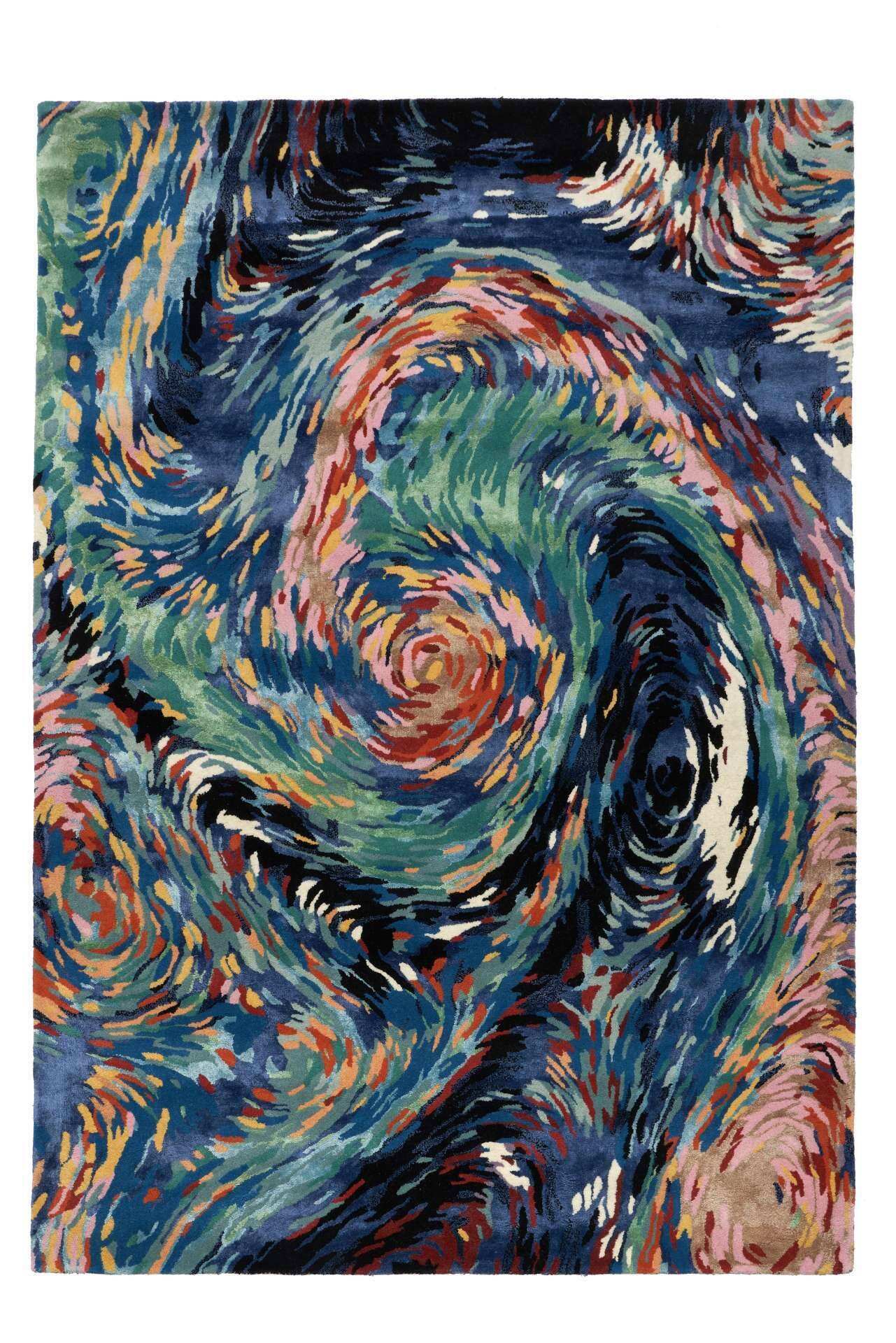 Moderner Teppich FLORES BLUE – Bild 1