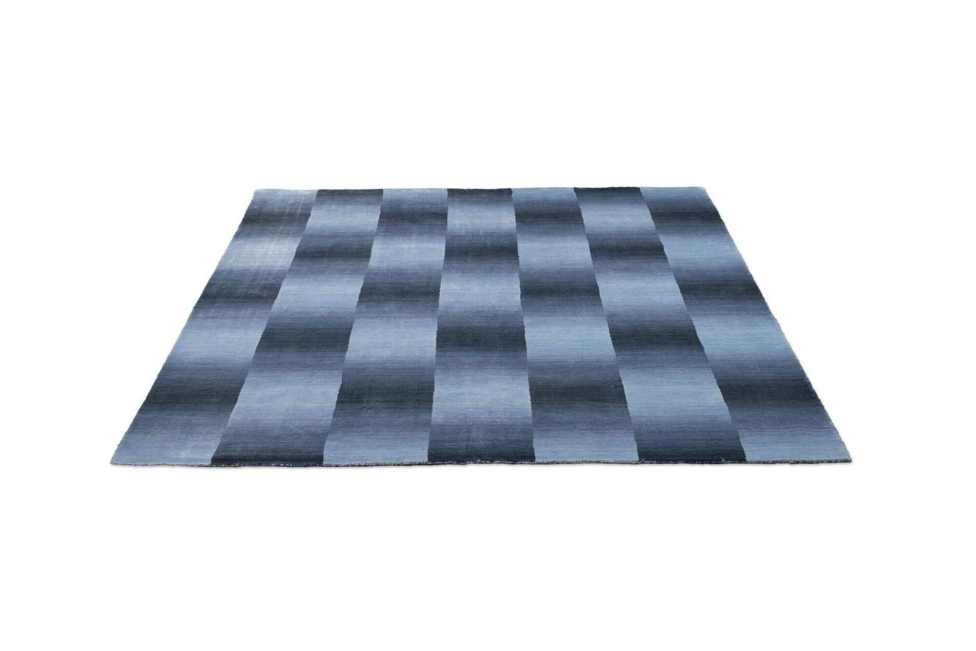 Teppich Modern 160x230cm Palmyra Handgearbeitet Viskose blau – Bild 2