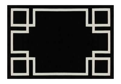 Moderner Teppich HAMPTON BLACK - Waschbarer Teppich