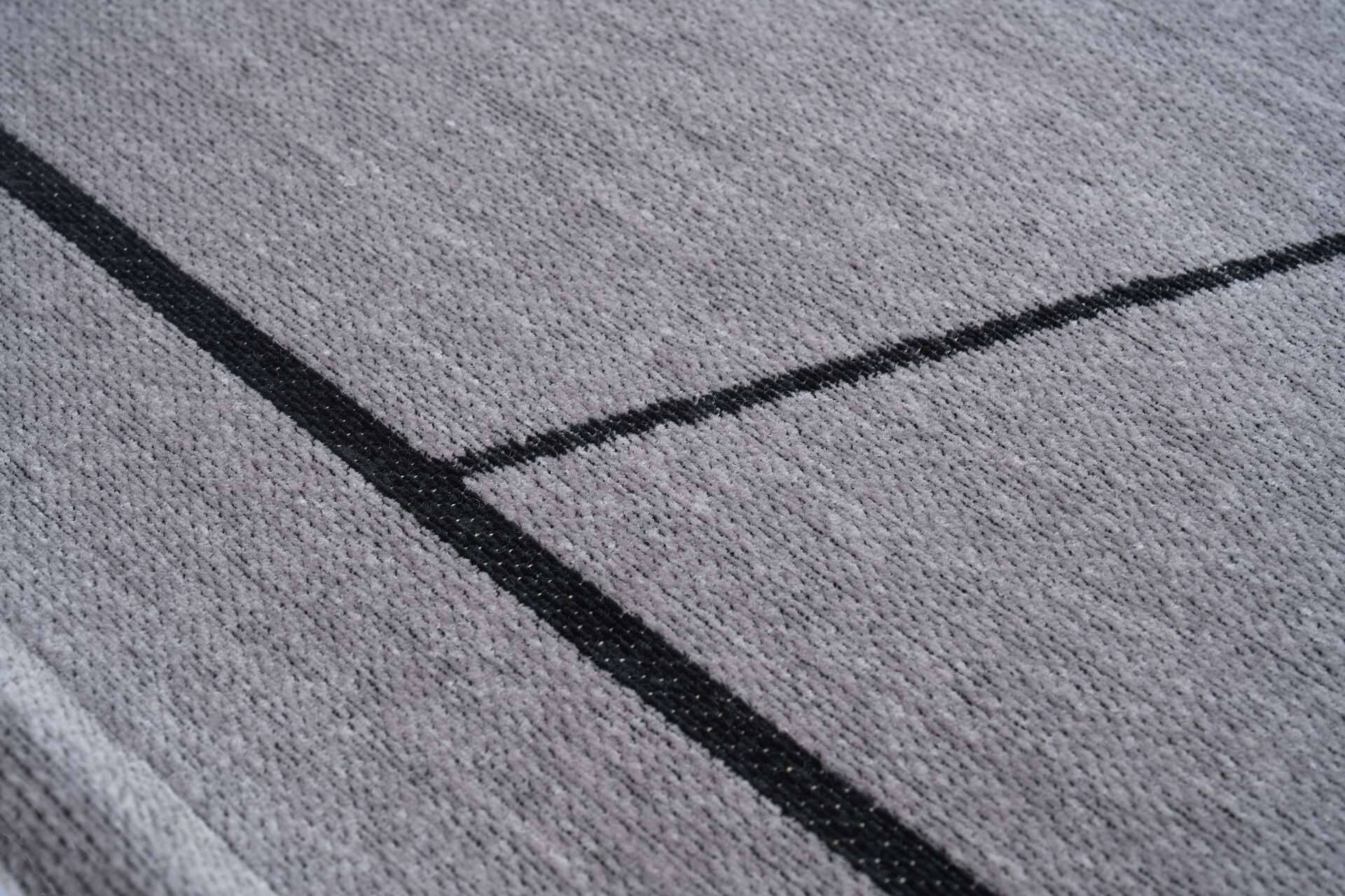 Moderner Teppich LINEA GRAY - Waschbarer Teppich – Bild 4