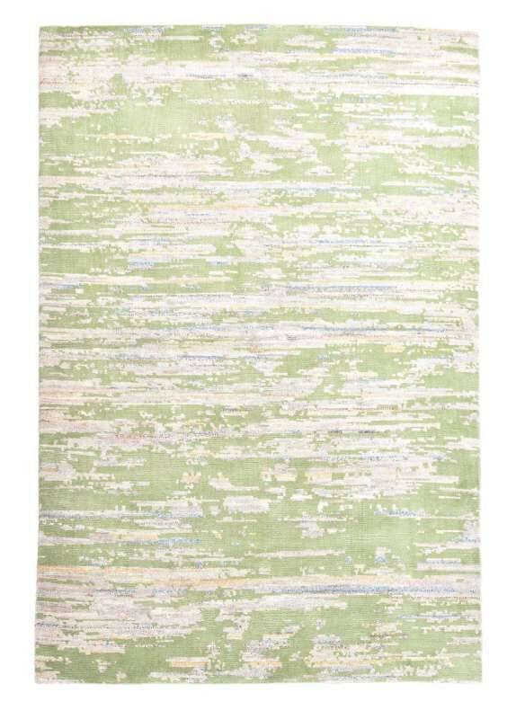 Handgeknüpfter Nepal Teppich Fangri grün 162x232cm