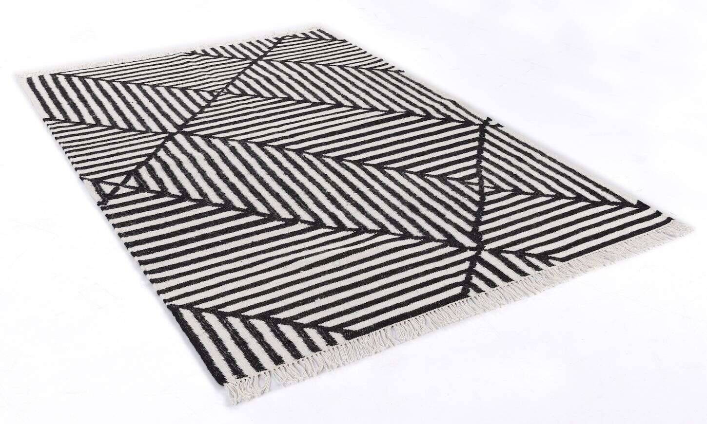Kelim Teppich Criss Cross Naturteppich modern – Bild 5