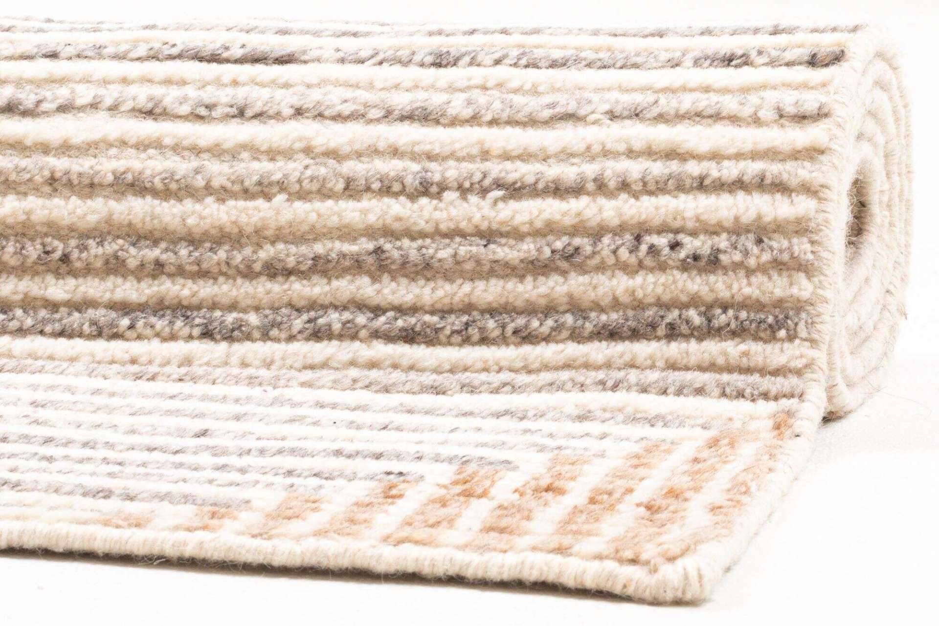 Vintage Berber Teppich 160x230cm Schurwolle Handgeknüpft beige – Bild 4