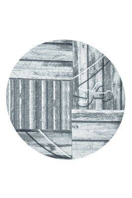 Sansibar Flachgewebe Design Teppich Keitum Rund