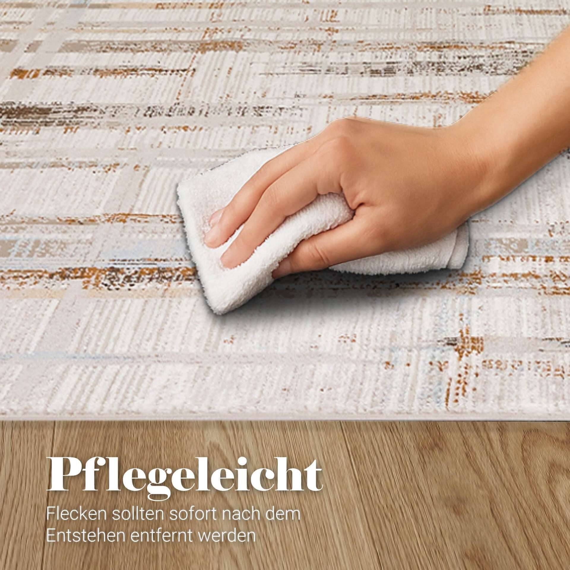 Vintageteppich Jules D.252 C. 043 Striche grau-beige – Bild 8