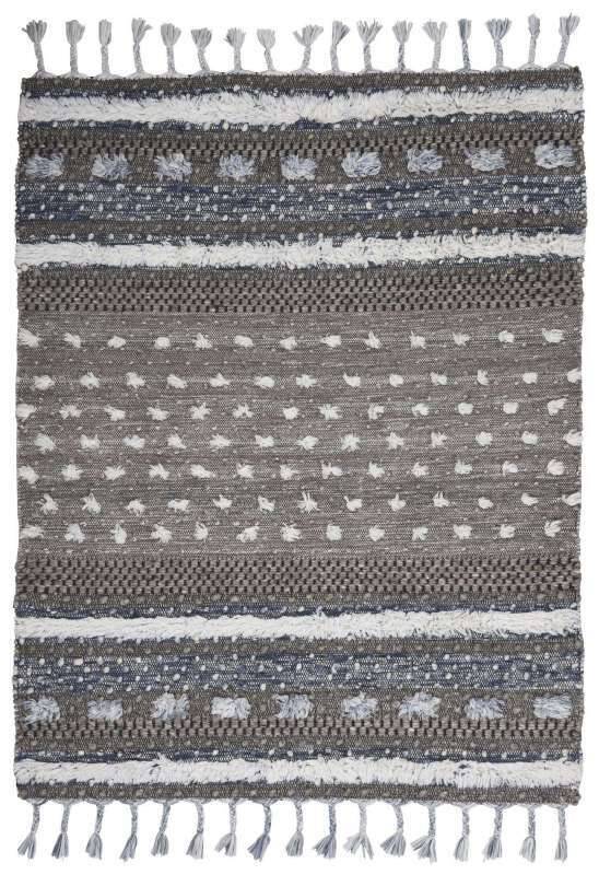 Kelim Teppich Funky Nature Handgewebt Naturteppich Wolle
