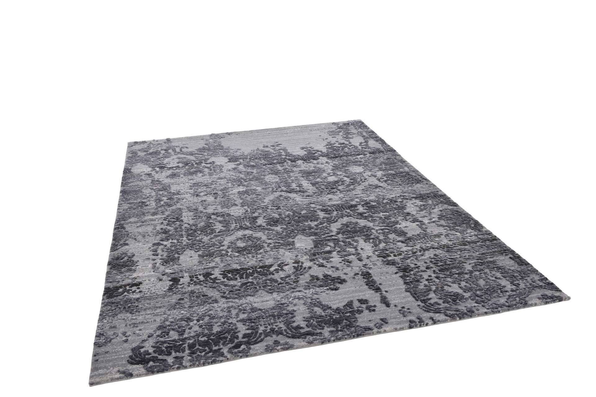 Nepal Teppich Jabu Silk 60 grau im Wunschmaß – Bild 2