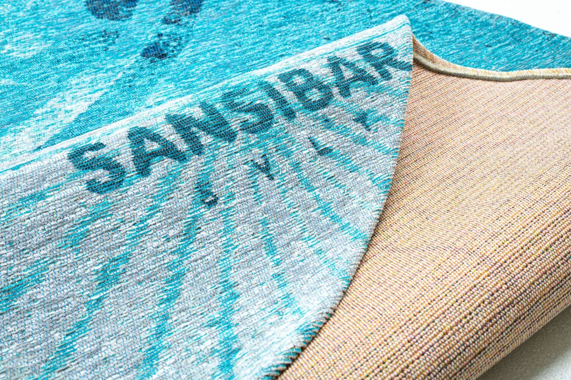 Sansibar Flachgewebe Design Teppich Keitum Rund – Bild 7