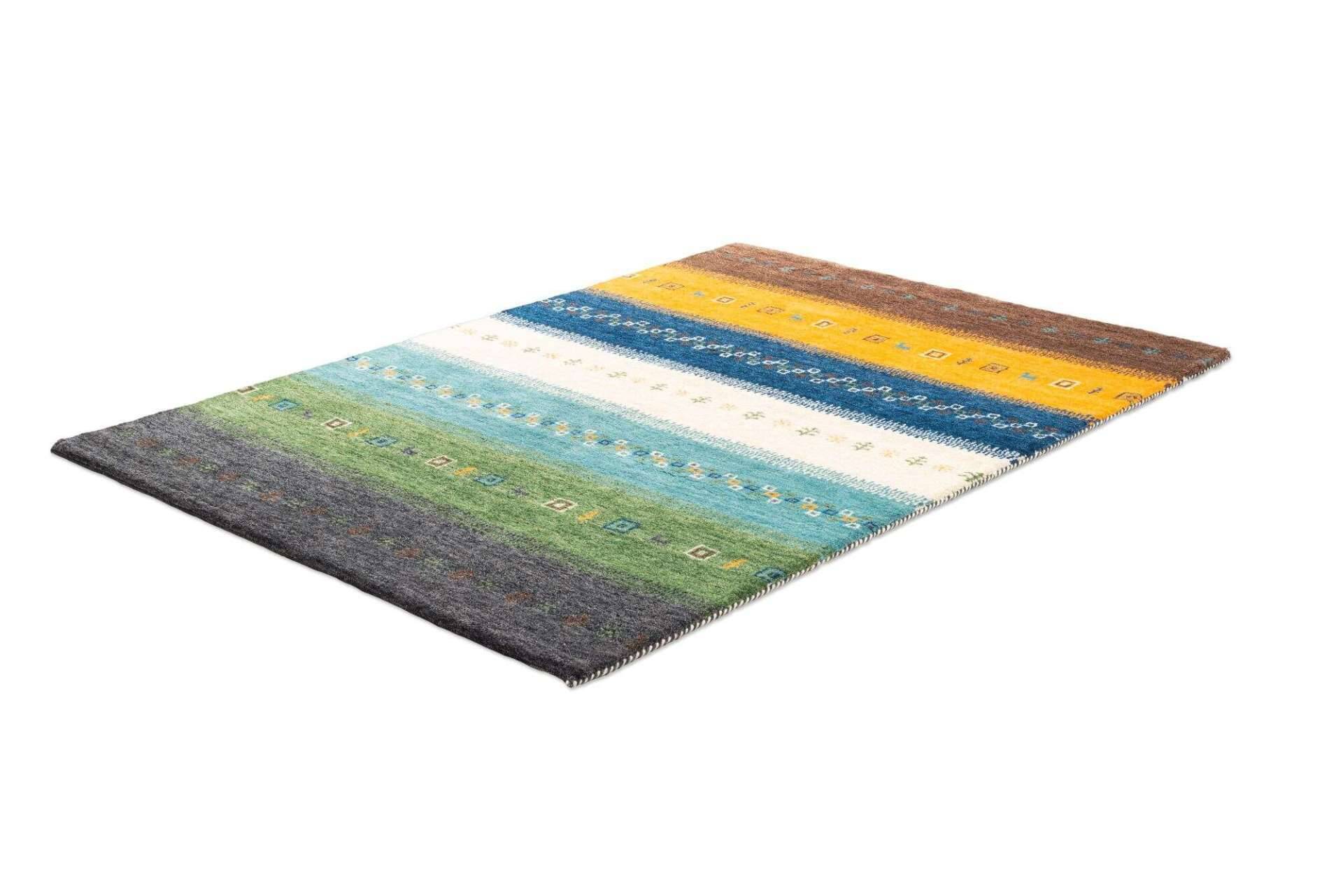 Teppich Gabbeh 160x230cm Handgeknüpft Schurwolle bunt – Bild 2