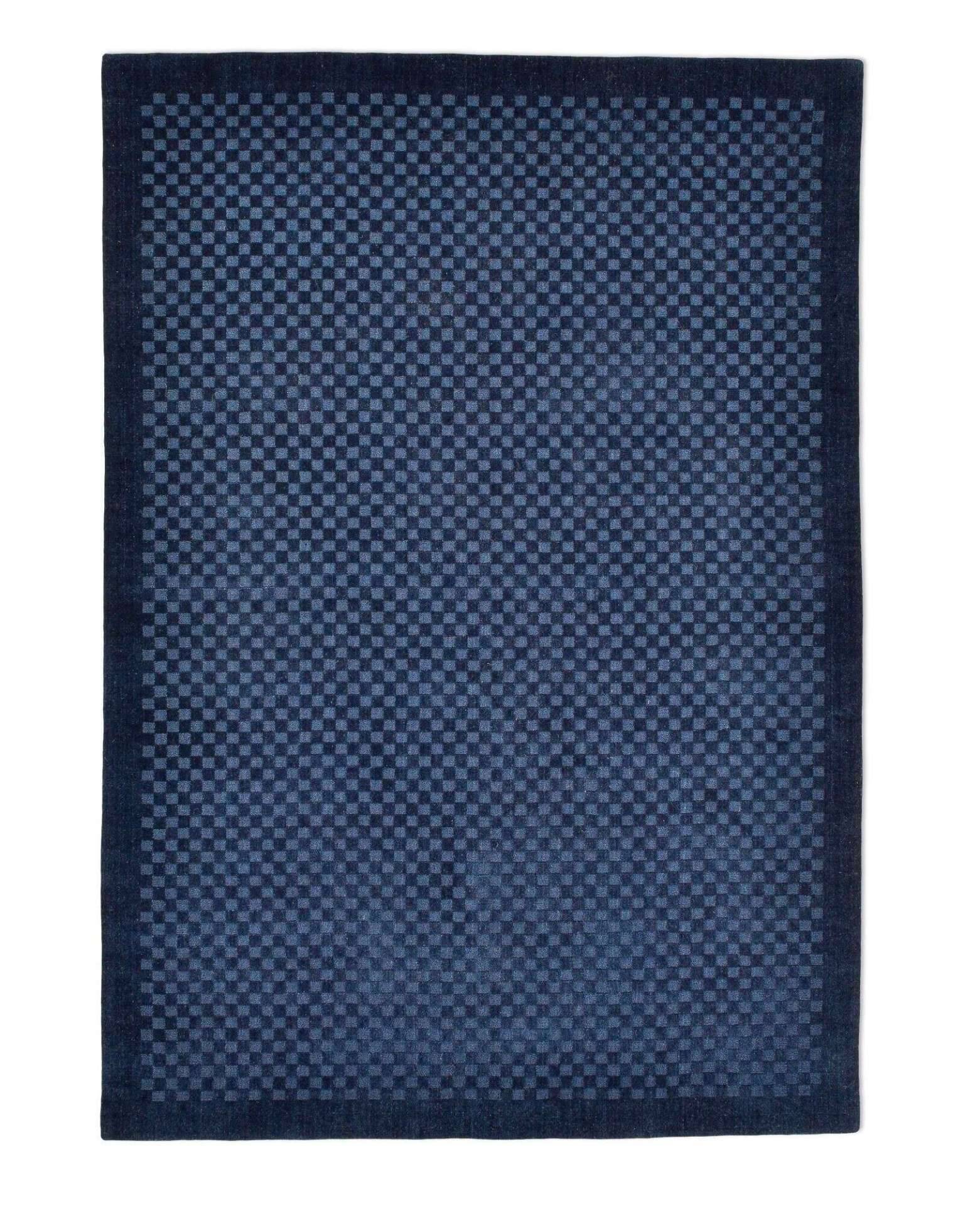 Design Teppich Taimur 160x230cm Handgearbeitet Schurwolle blau – Bild 1