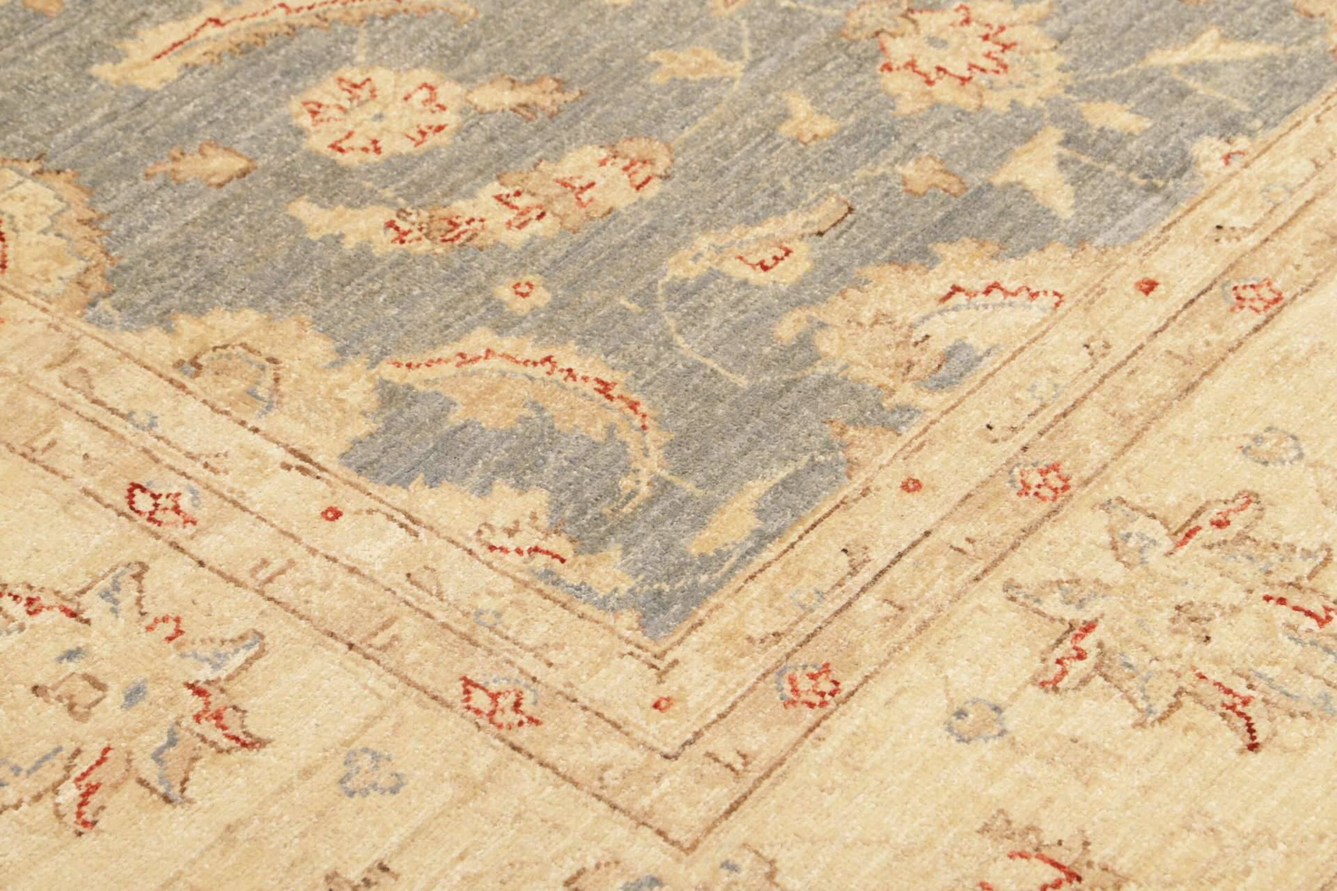 Teppich Ziegler 293x398cm Orientteppich grau Handgeknüpft Wolle – Bild 11