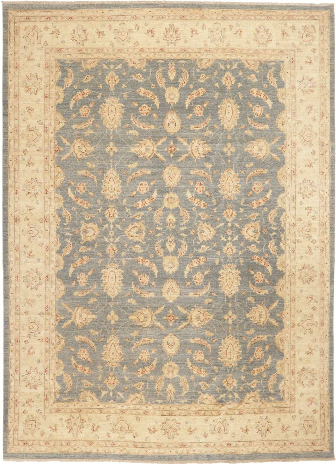 Teppich Ziegler 293x398cm Orientteppich grau Handgeknüpft Wolle – Bild 1