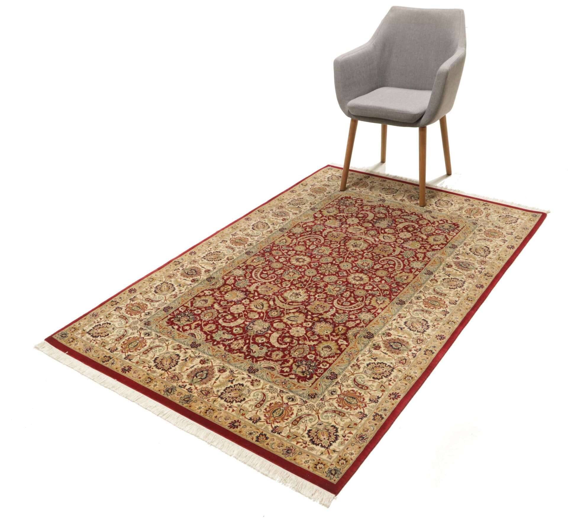 Teppich Pakistan Fein 126x185 cm reine Wolle – Bild 3