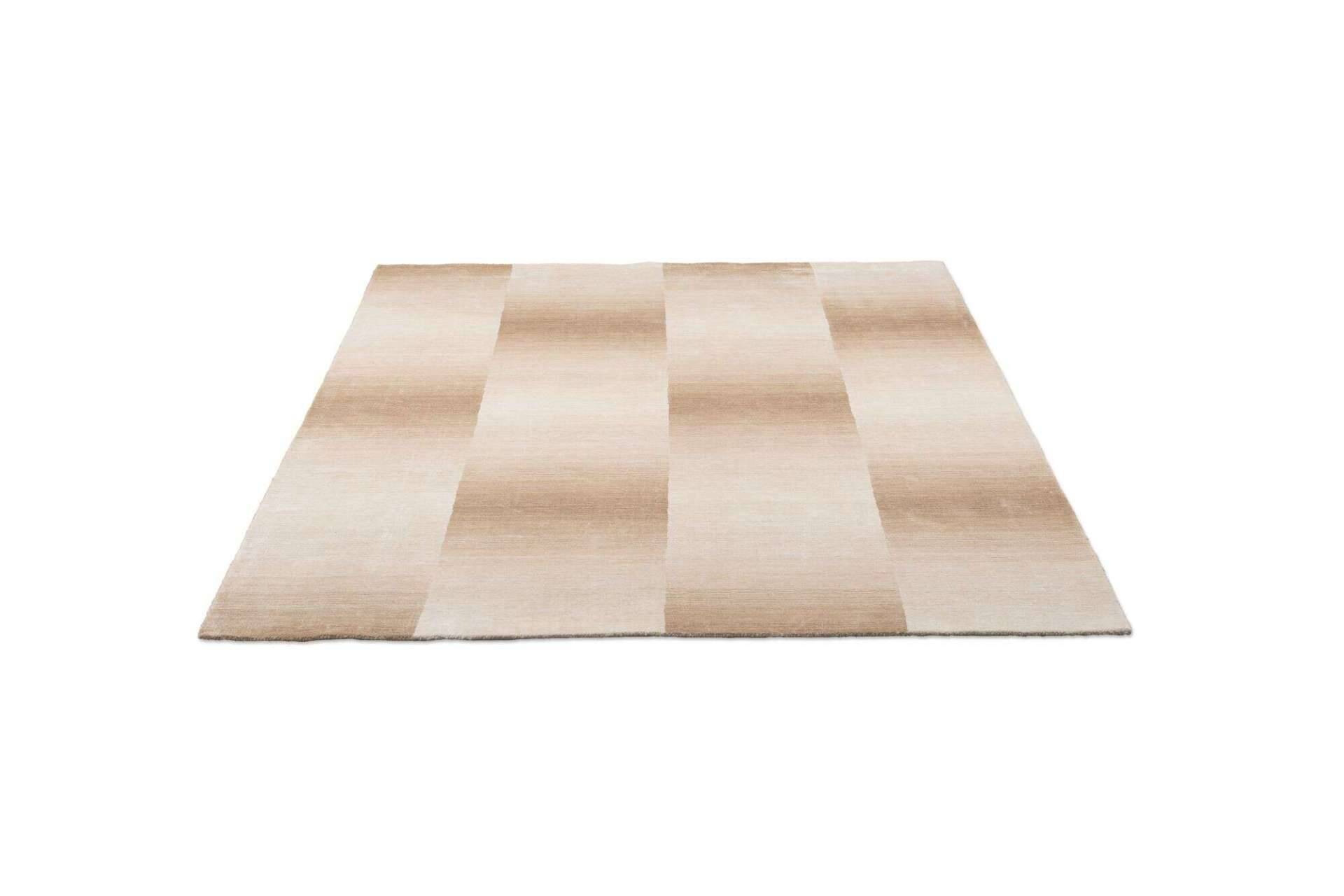 Design Teppich 160x230cm Palmyra Handgearbeitet Viskose beige – Bild 7