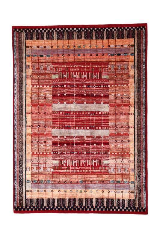 Fars Super Silky 174x241cm rot Design Teppich Handgeknüpft