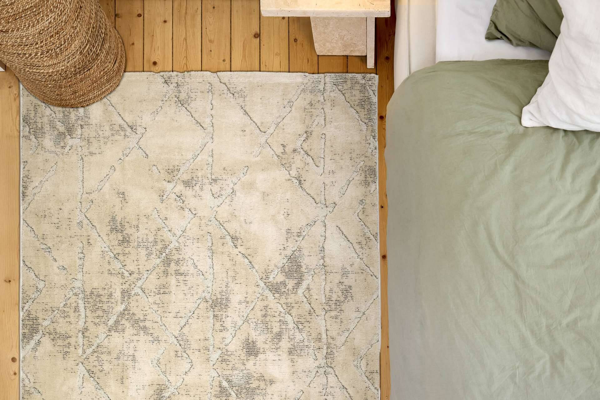 Wohnteppich Lou D.254 C.003 Rauten creme-grau – Bild 22