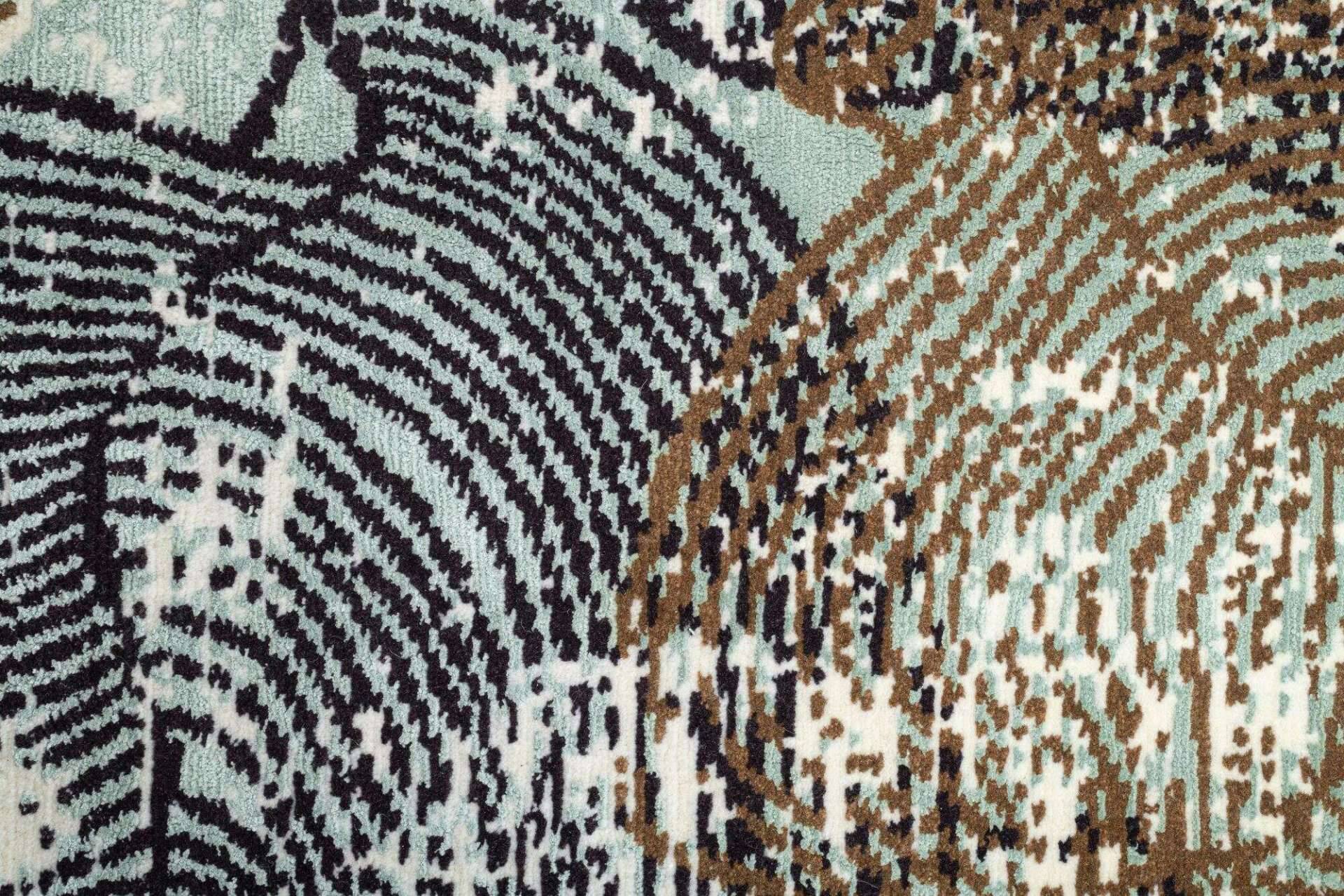 Nepal Teppich Jabu Silk 60 Wolle Seide Design Teppich 245x312cm – Bild 3