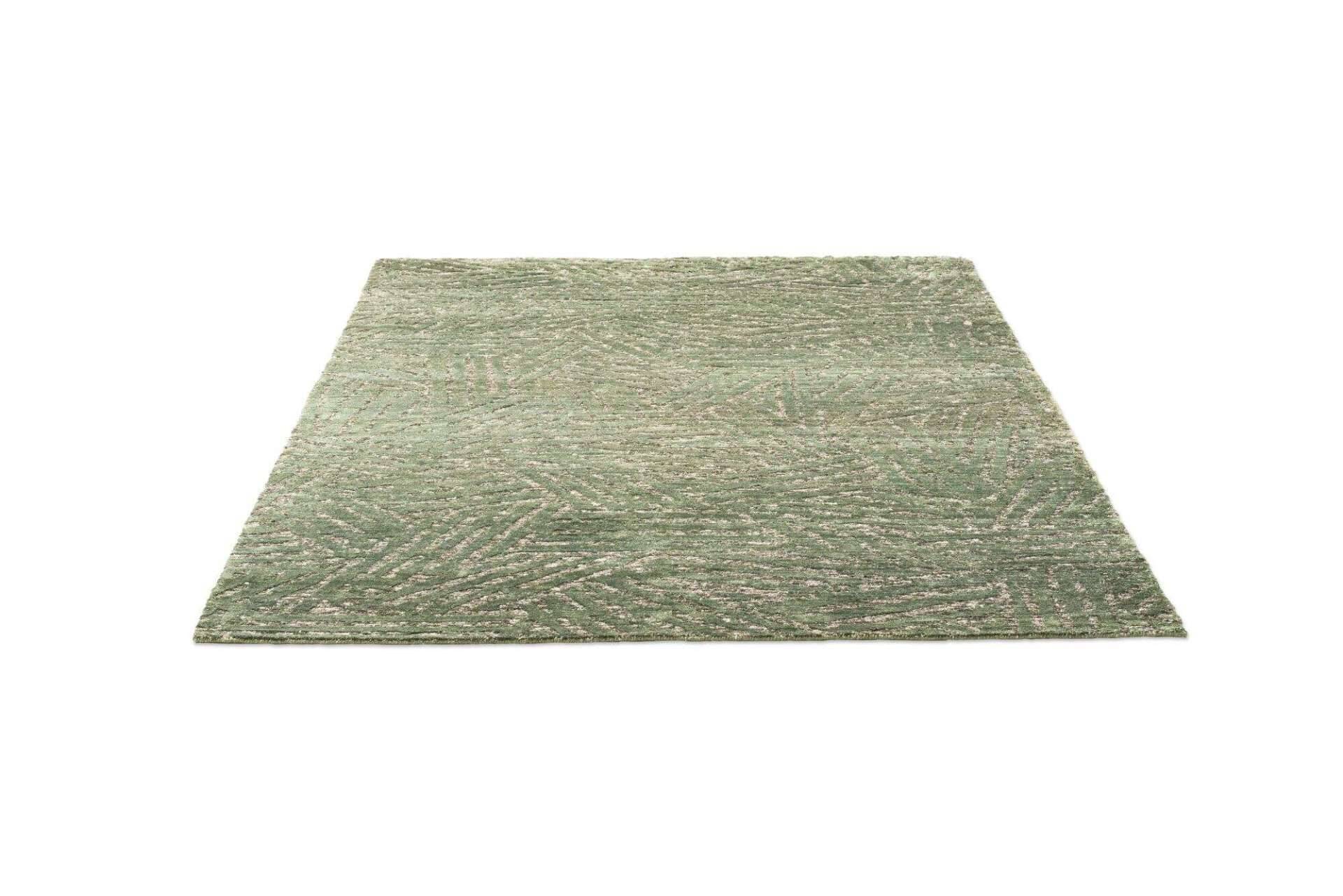 Moderner Teppich 160x230cm Phoenix Handgeknüpft Grün – Bild 5