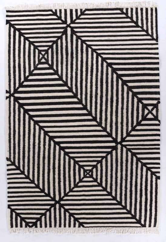 Kelim Teppich Criss Cross Naturteppich modern