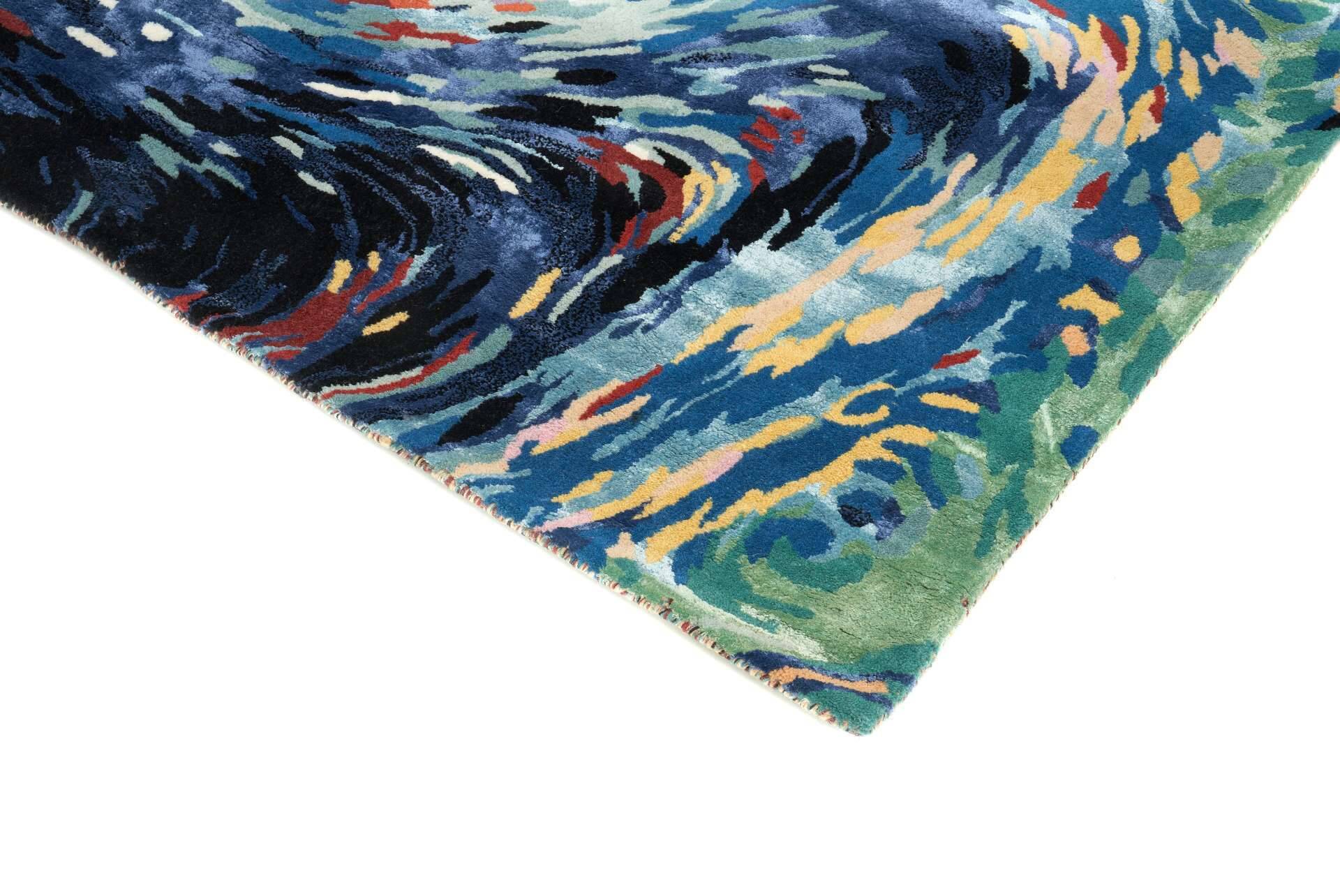 Moderner Teppich FLORES BLUE – Bild 2