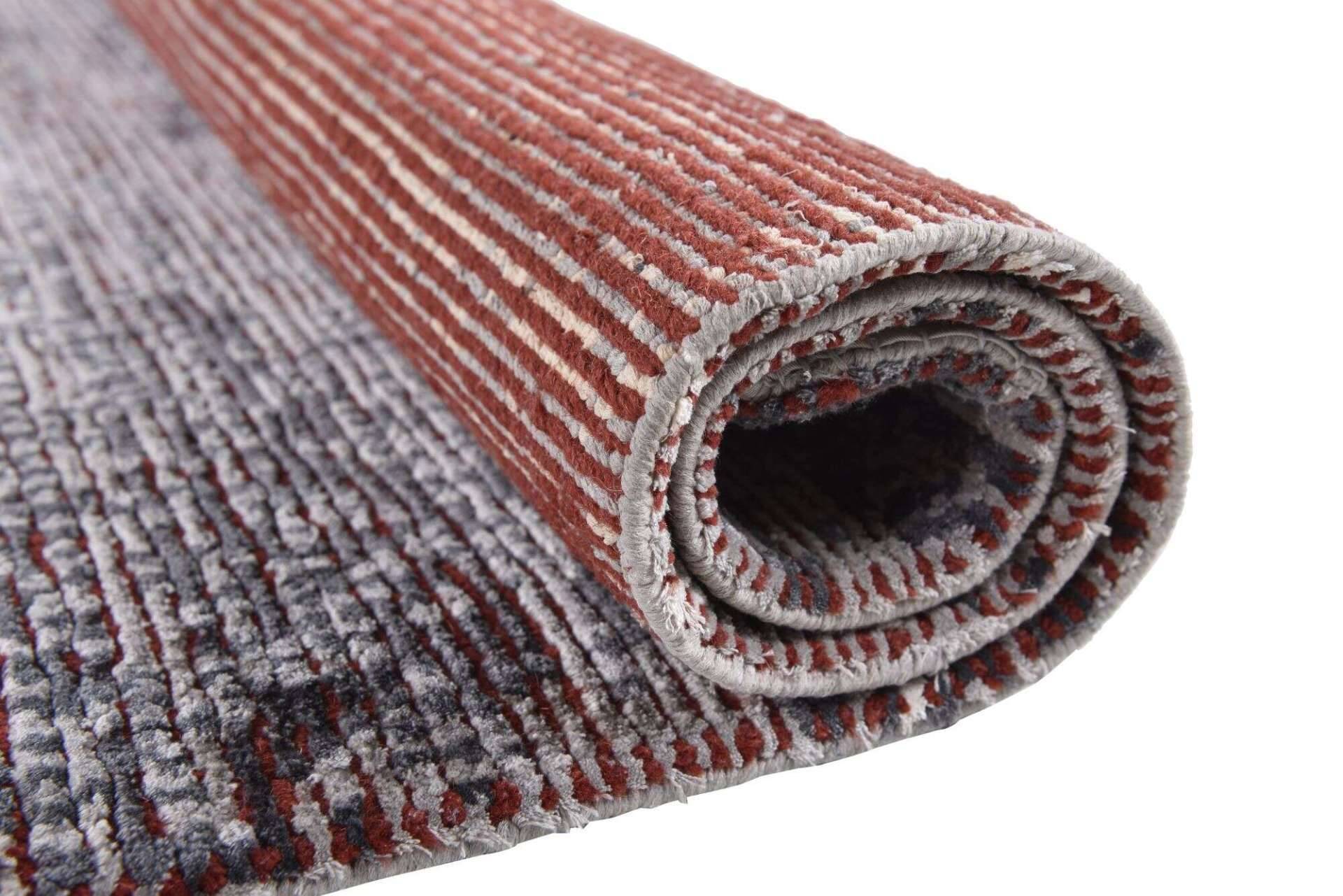Nepal Teppich Rib Eye Silk 60 Design Seide Wolle 142x201 cm – Bild 5