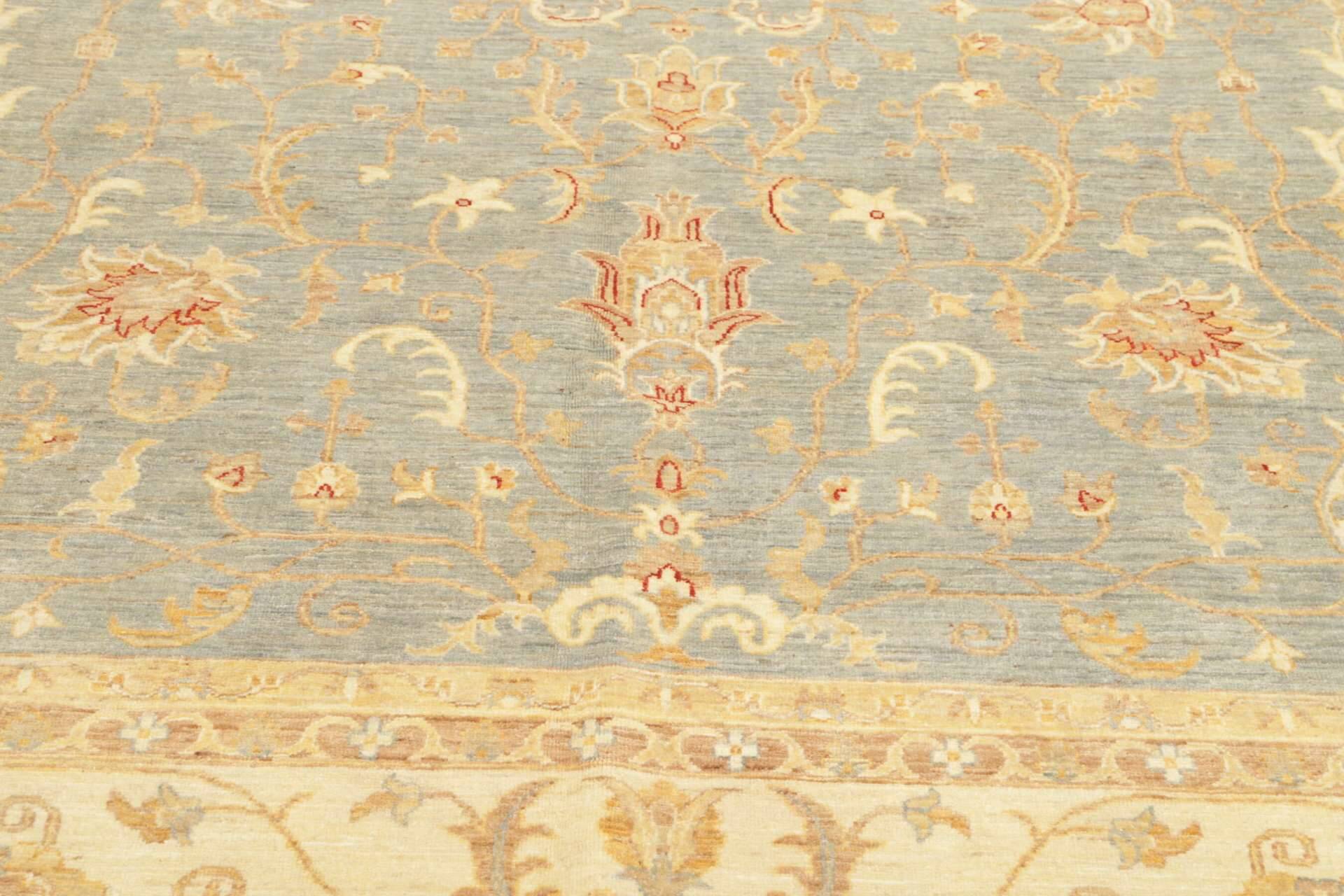 Teppich Ziegler 247 x 290 cm Orientteppich blau - beige Handgeknüpft Schurwolle – Bild 2