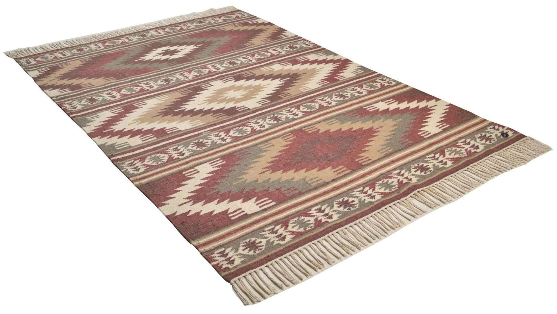 Vintage Kelim Teppich Wollteppich Naturteppich Handgewebt – Bild 4