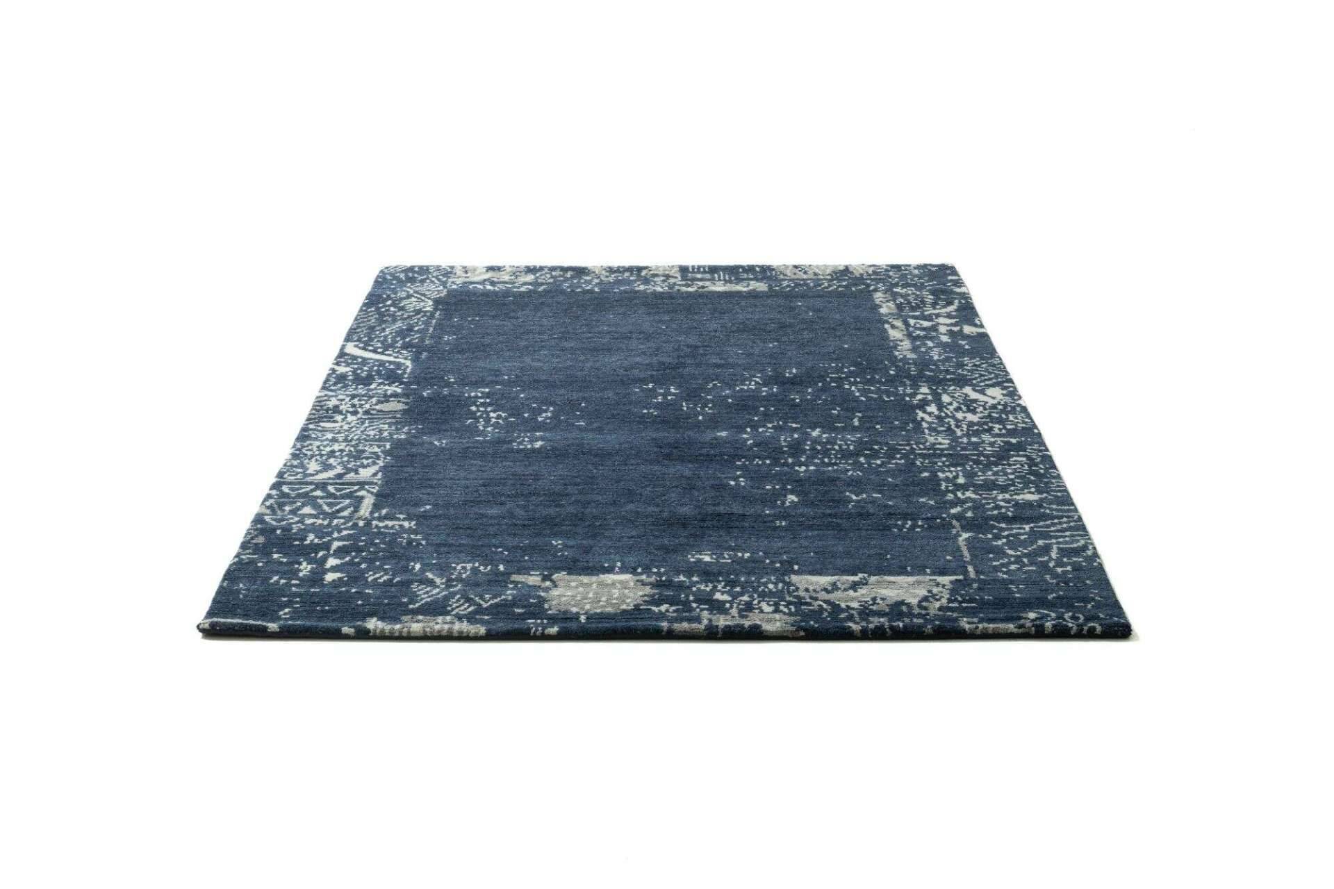 Sangri Teppich Nepal Design Wolle blau Handgeknüpft 163x235 cm – Bild 3