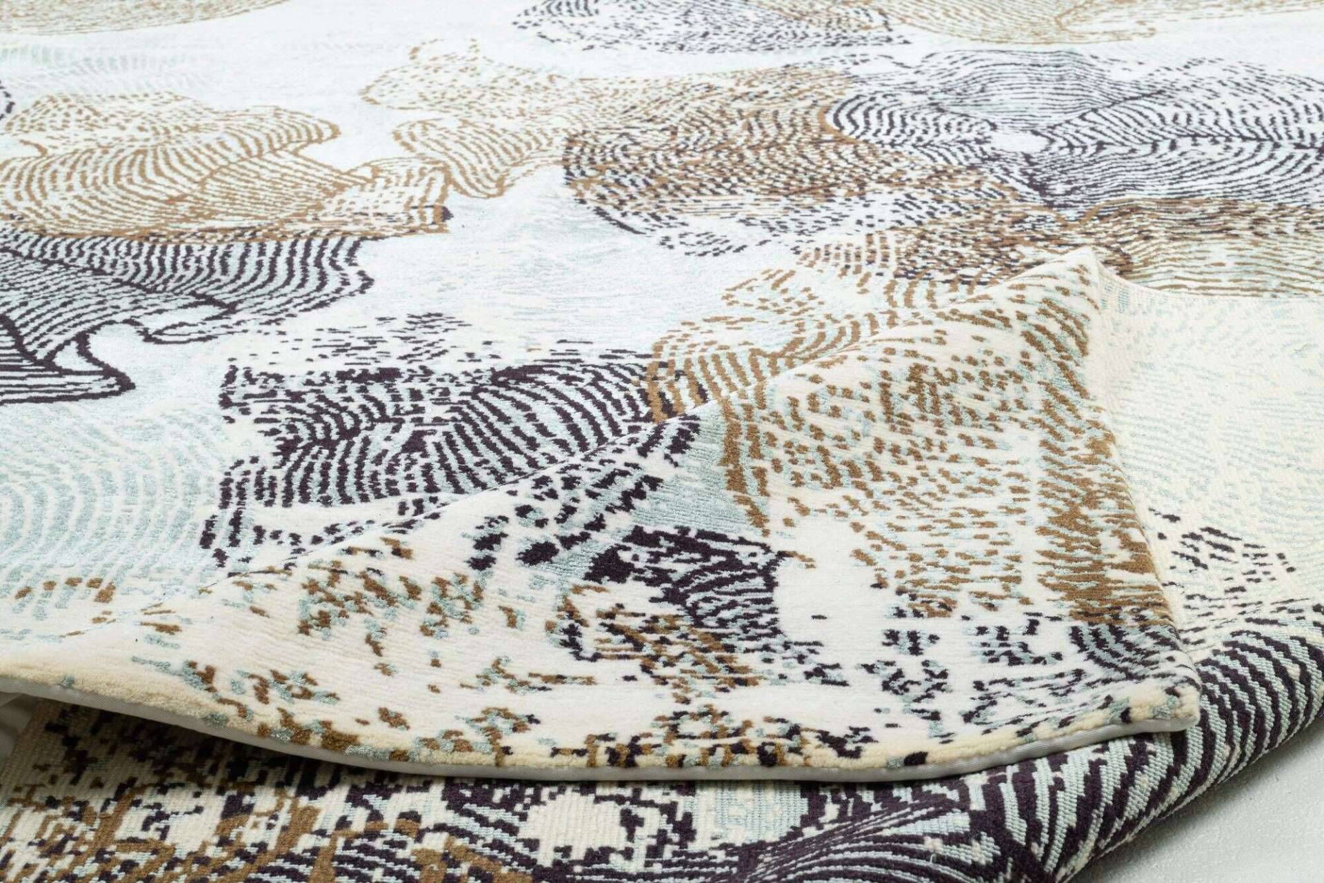 Nepal Teppich Jabu Silk 60 Wolle Seide Design Teppich 245x312cm – Bild 2