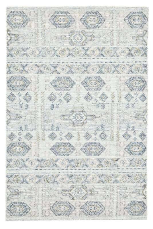 Handwebteppich Zilch Schurwolle Kelim Modern Blau Beige 160x230cm
