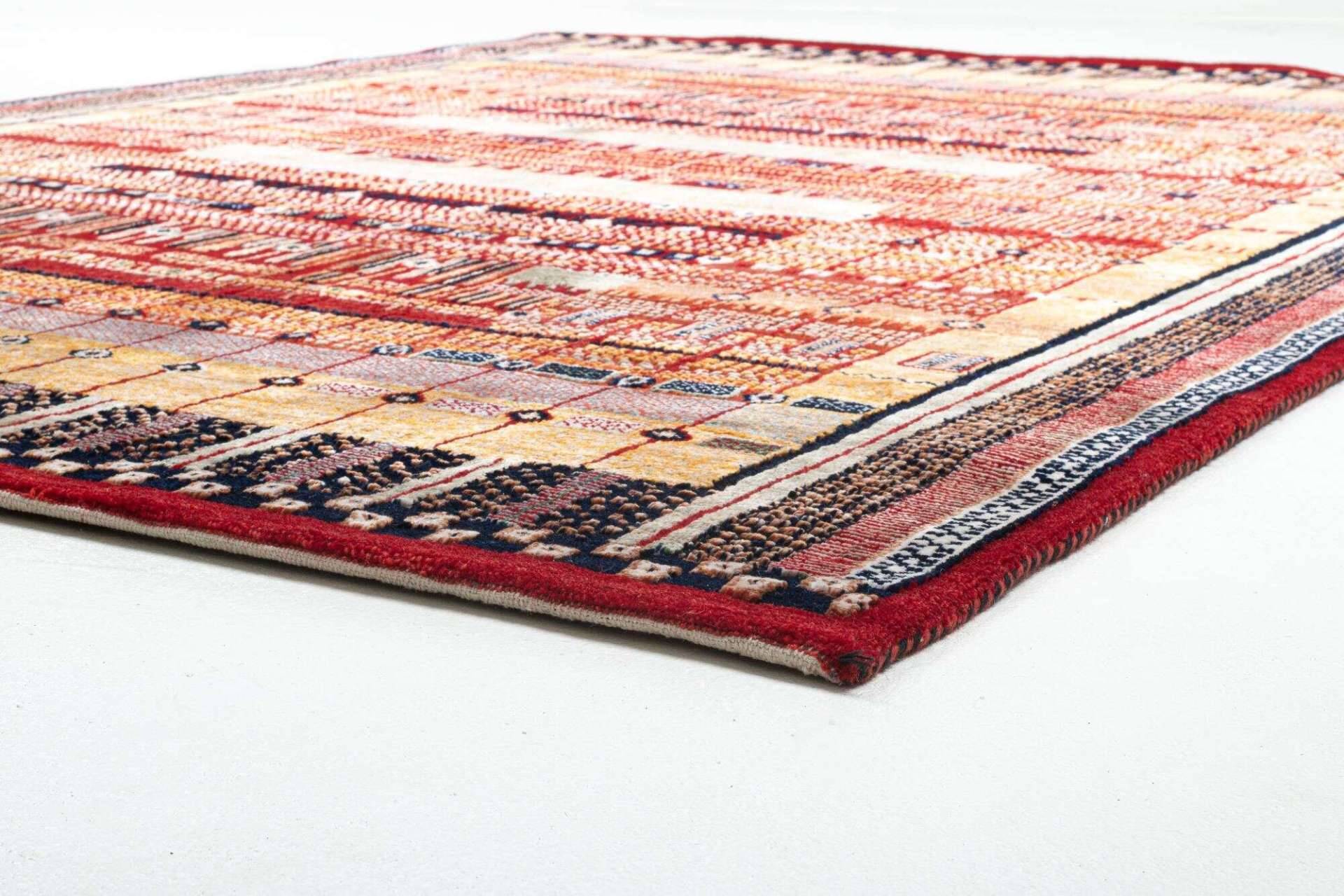 Fars Super Silky 174x241cm rot Design Teppich Handgeknüpft – Bild 5